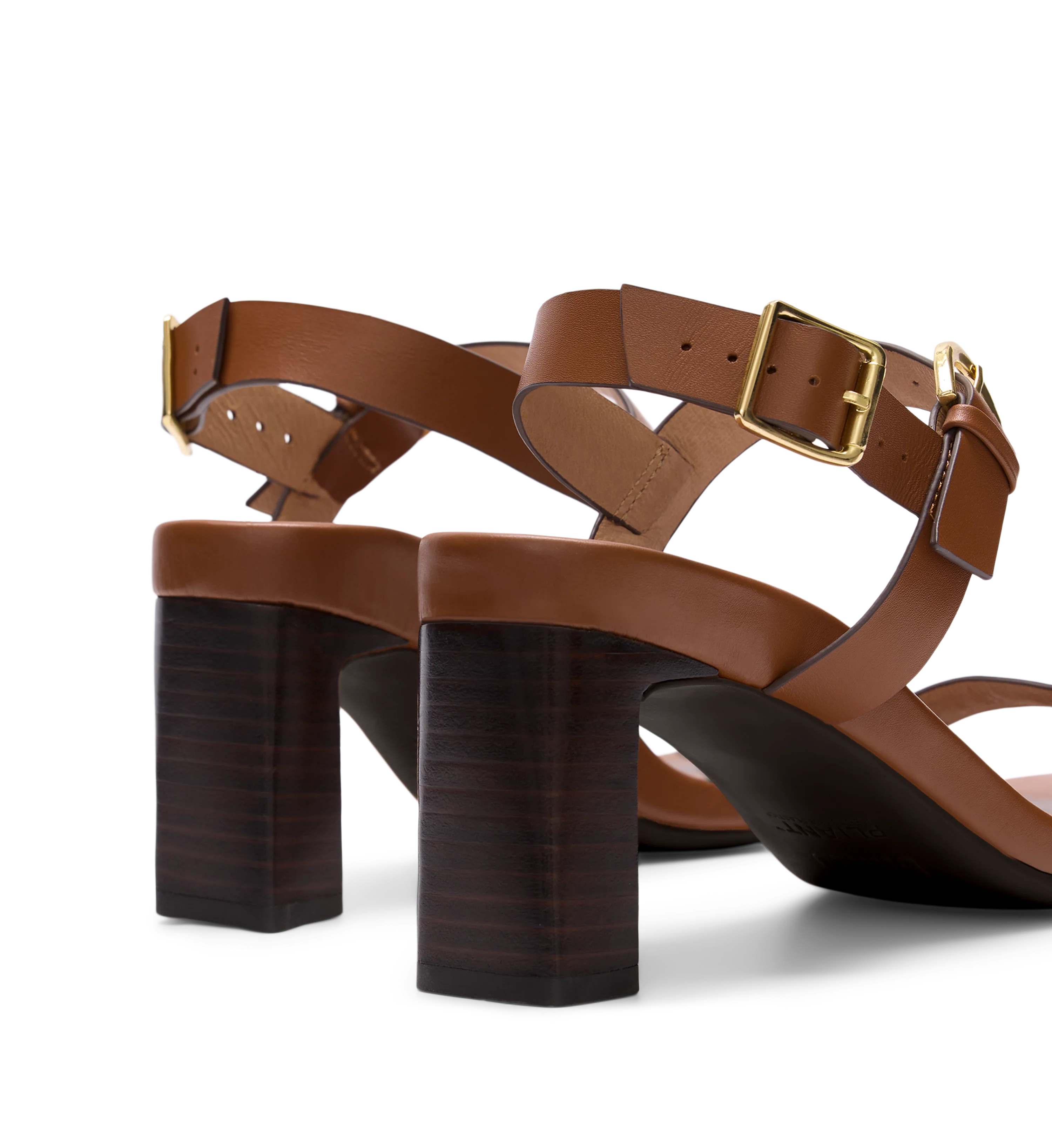 Vidua Tan Leather Low Heels