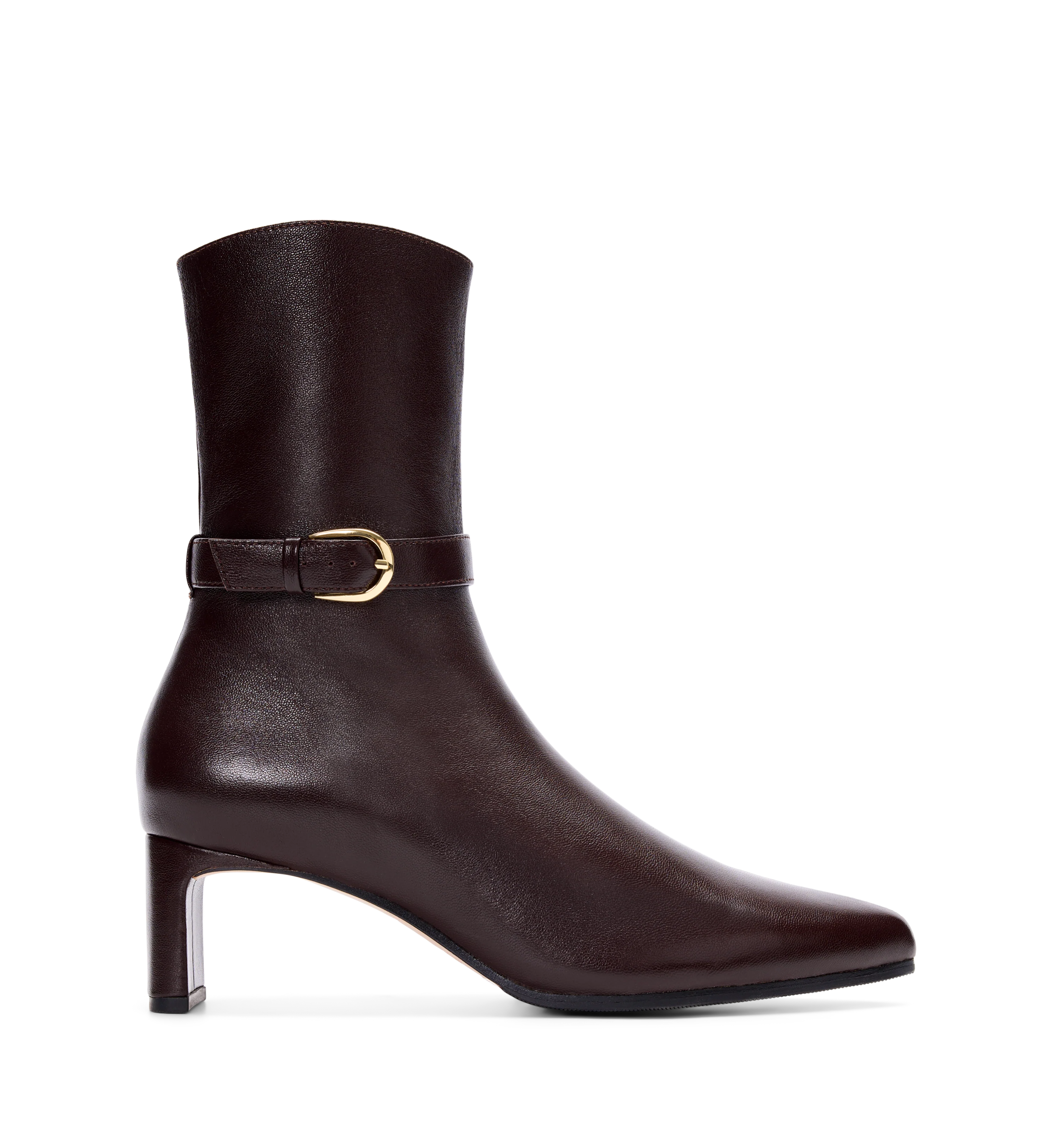 Trocaz Chocolate Brown Leather Heeled Boots