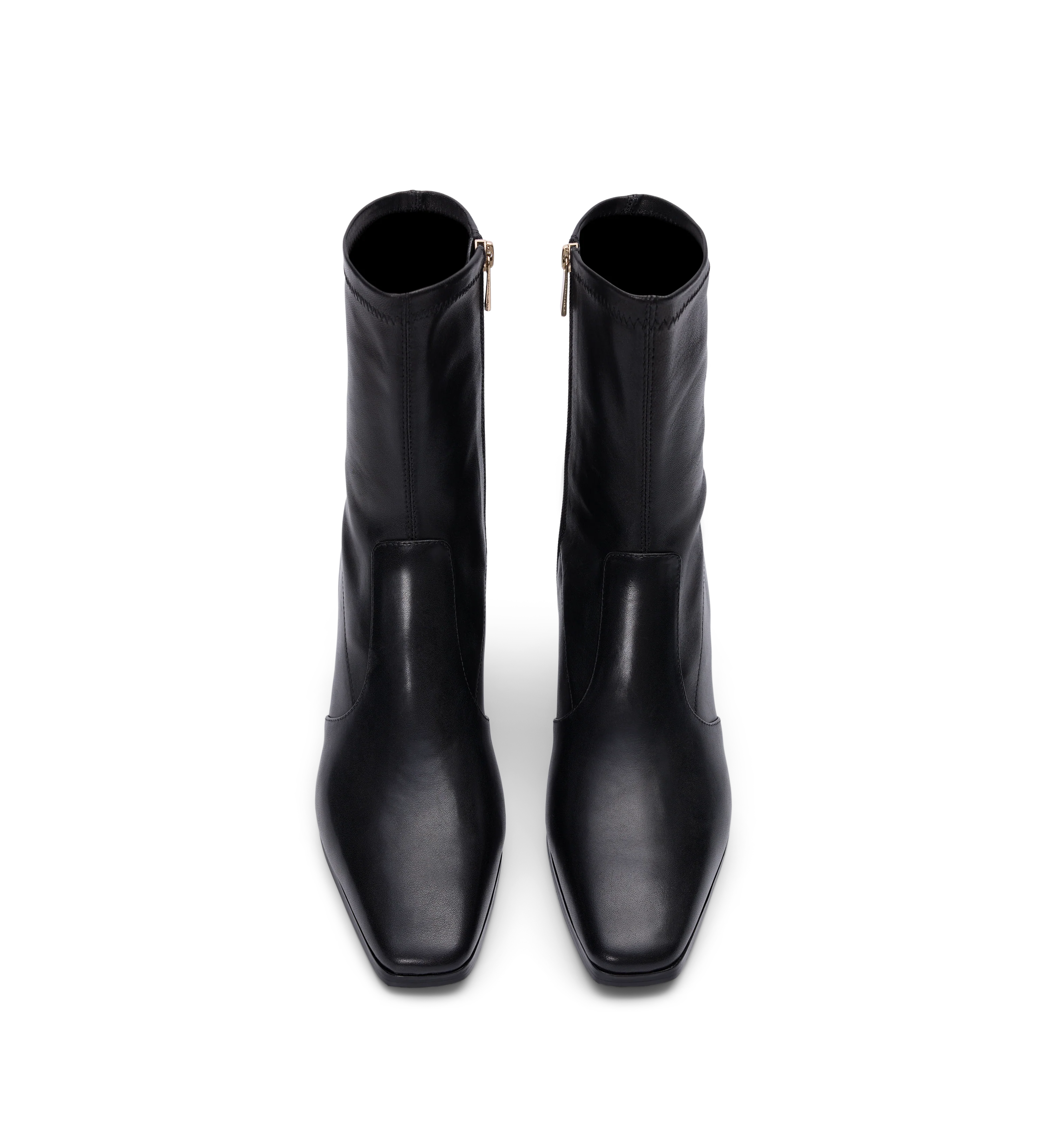 Nightingale Black Leather Heeled Boots
