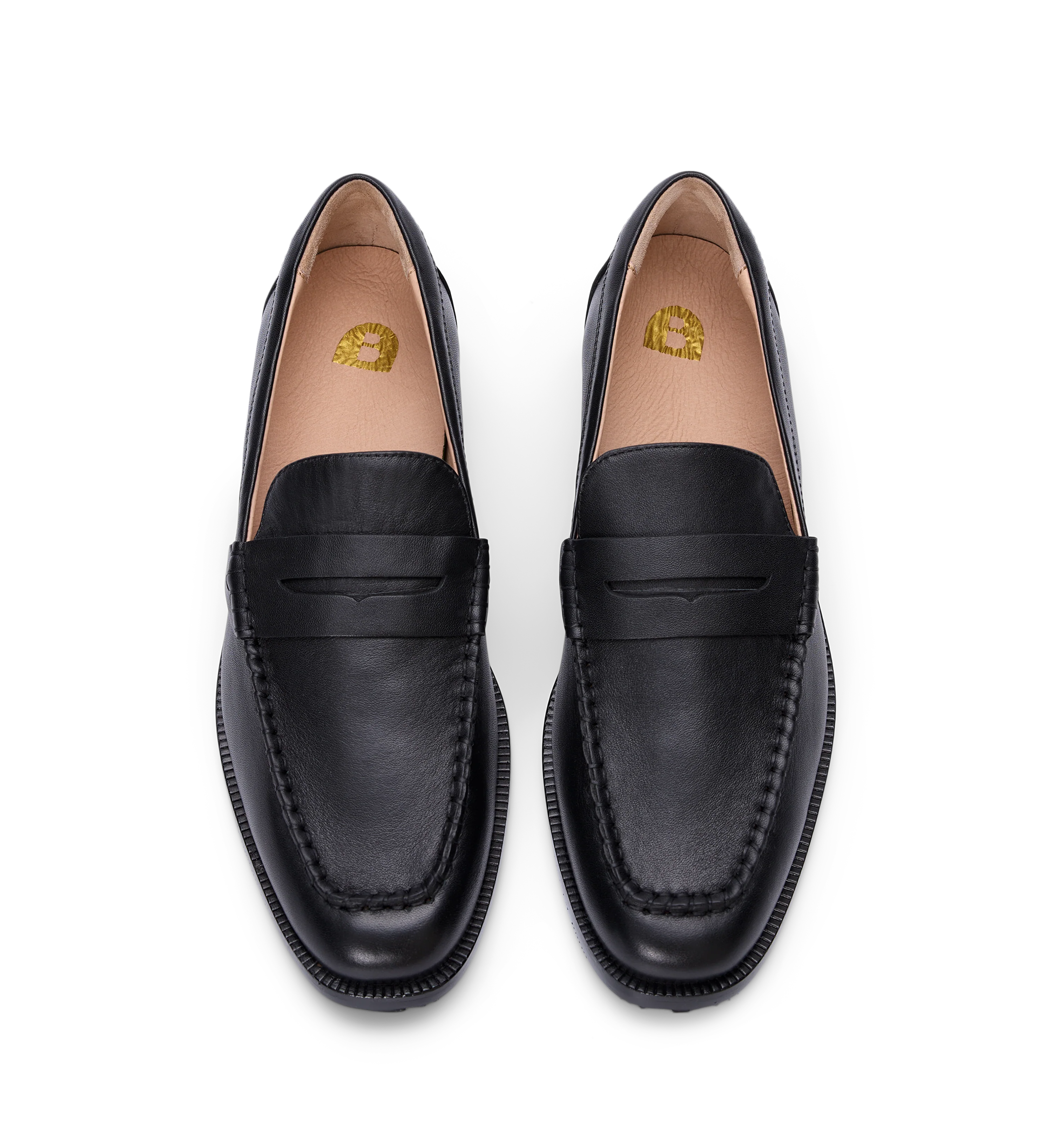 Maleo Black Leather Loafers