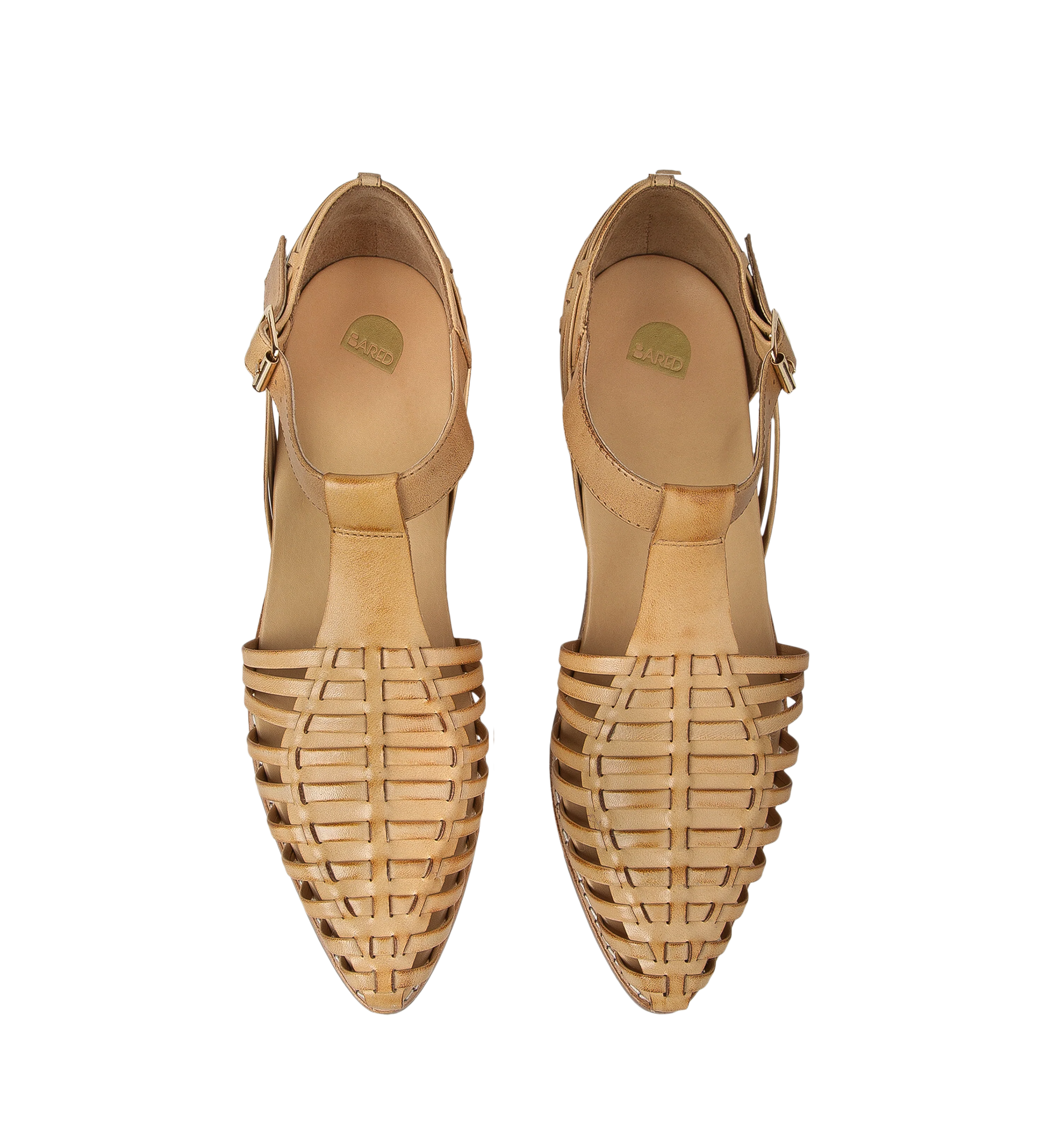 Honeyguide Tan Leather Woven Sandals