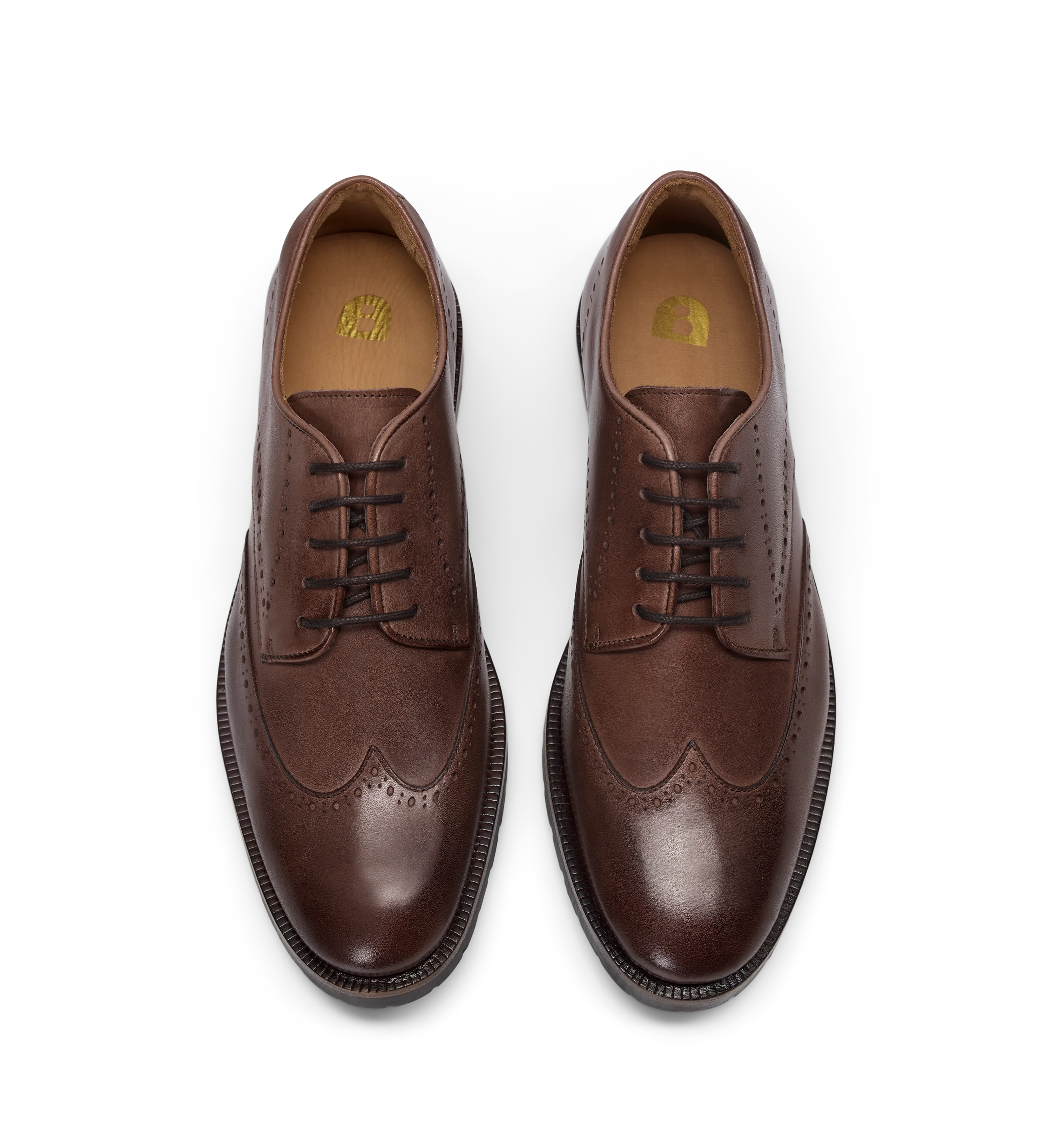 Lutetium Tan Leather Lace Up Dress Shoes