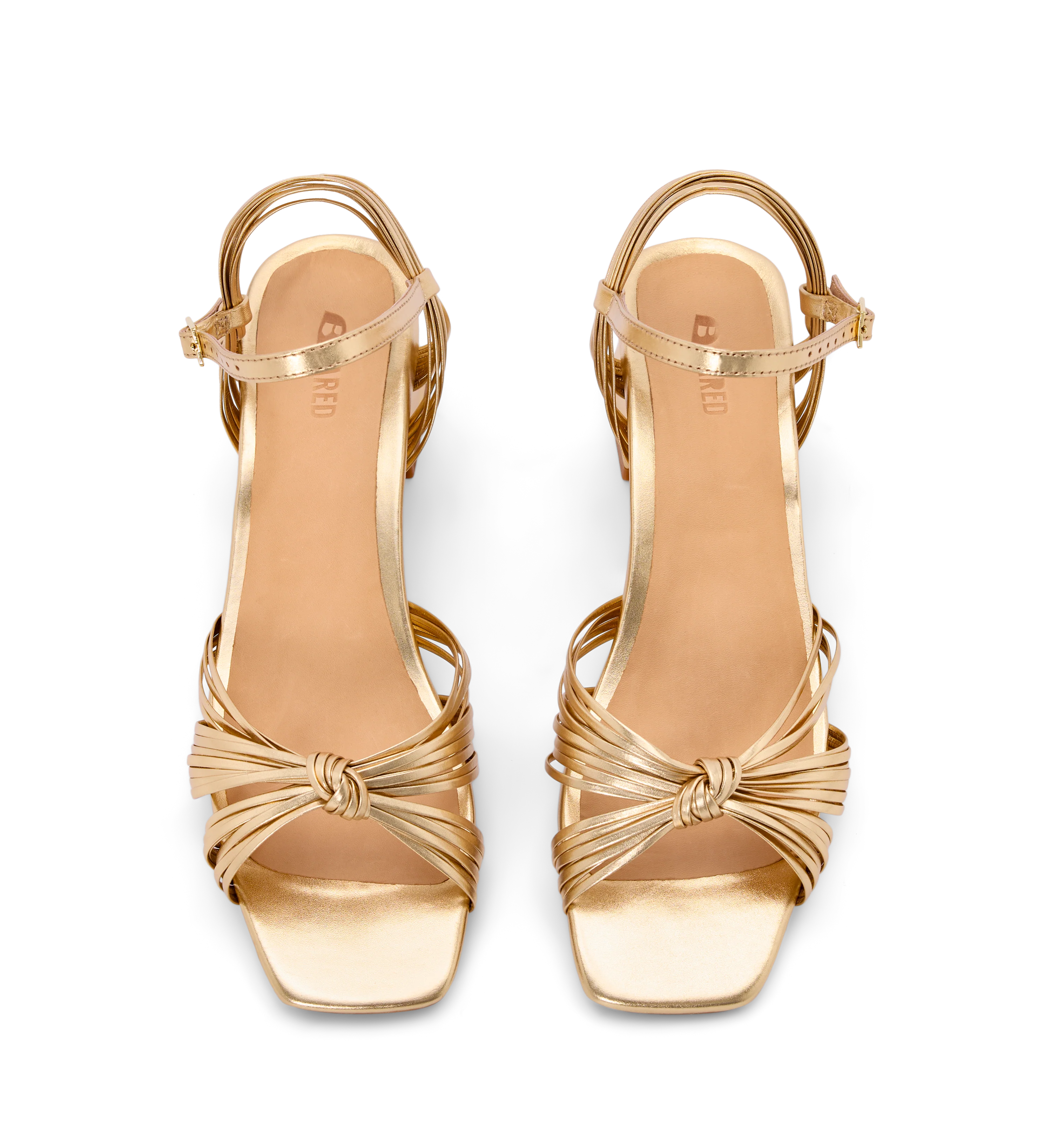 Sunangel Gold Leather Low Heels