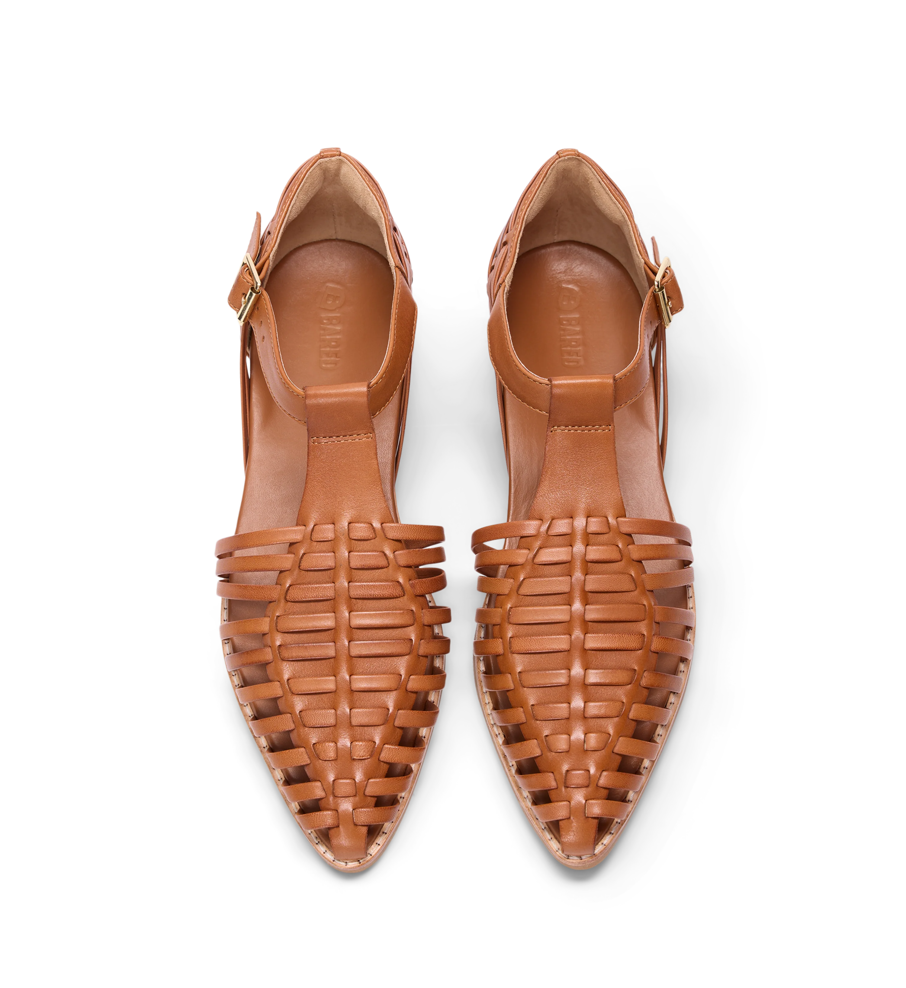 Honeyguide Terracotta Leather Woven Sandals
