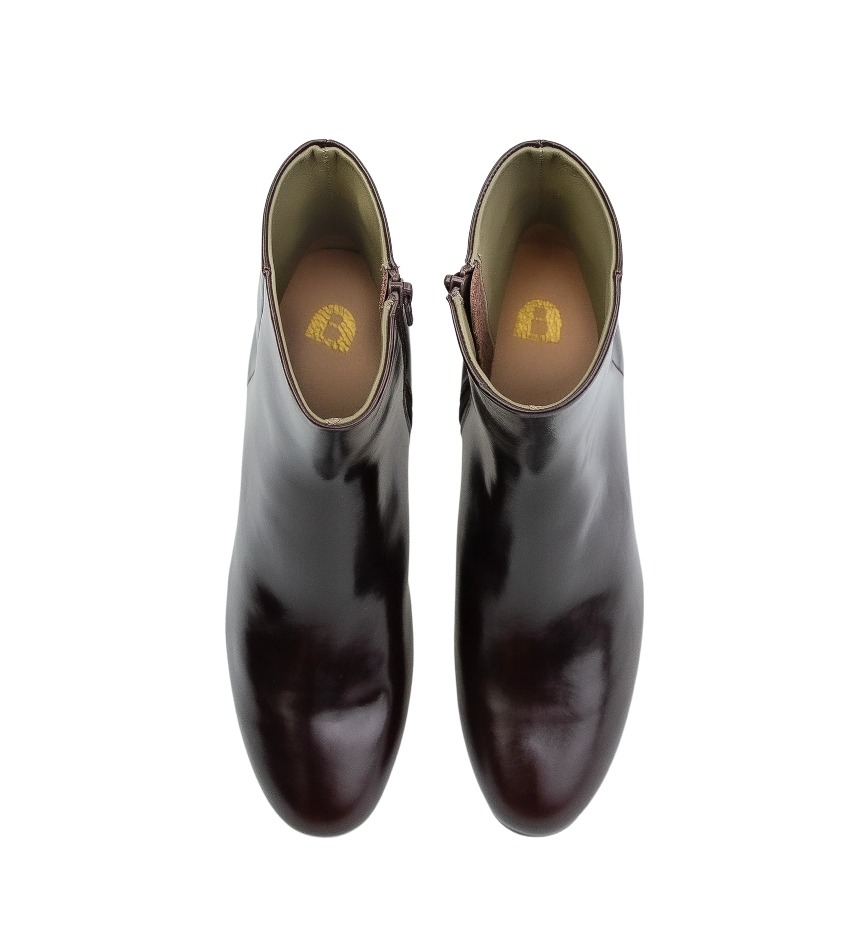 Tachuri Dark Oak Boxed Leather Ankle Boots