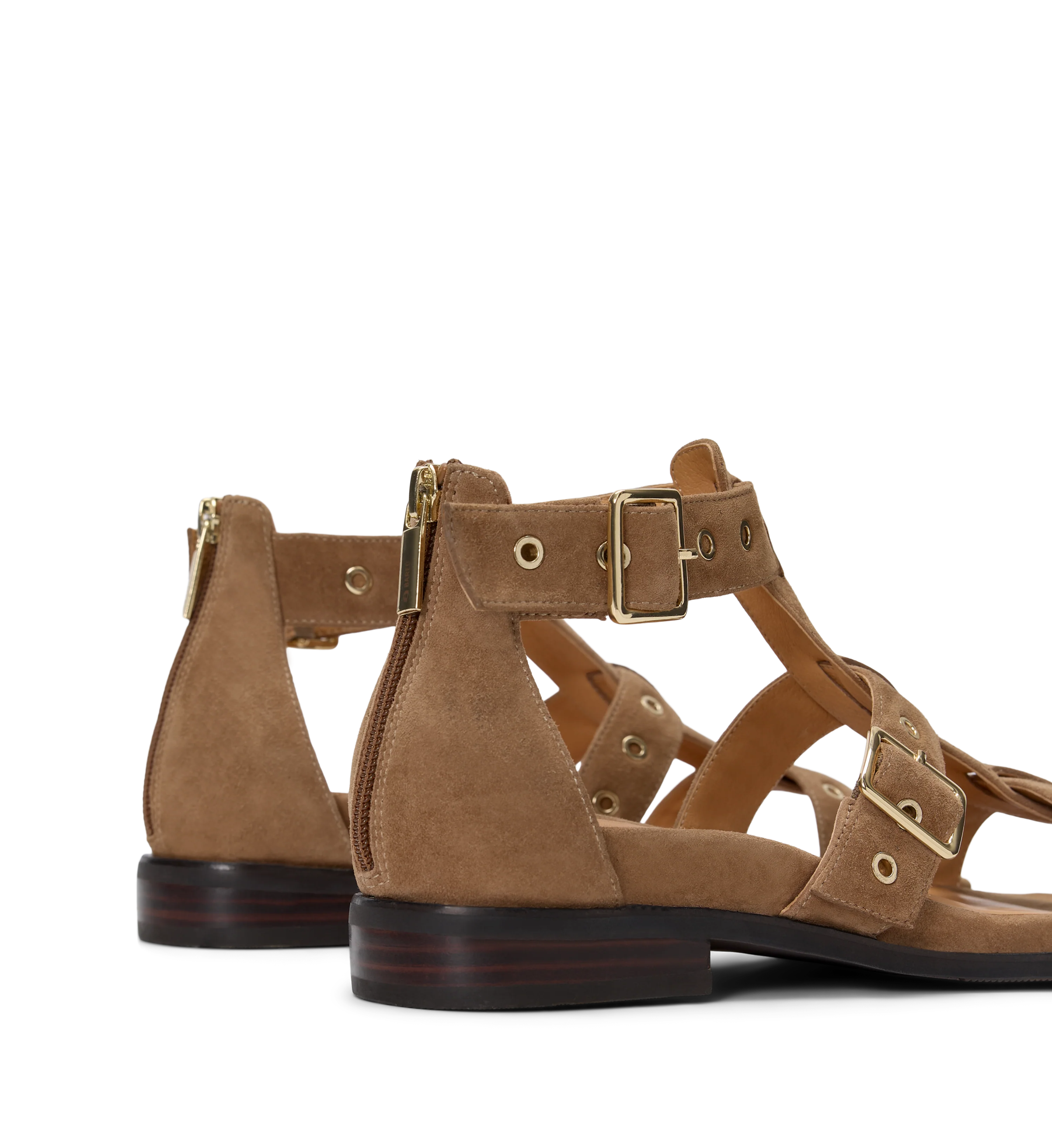Nigrita Coffee Tan Suede & Hardware Sandals