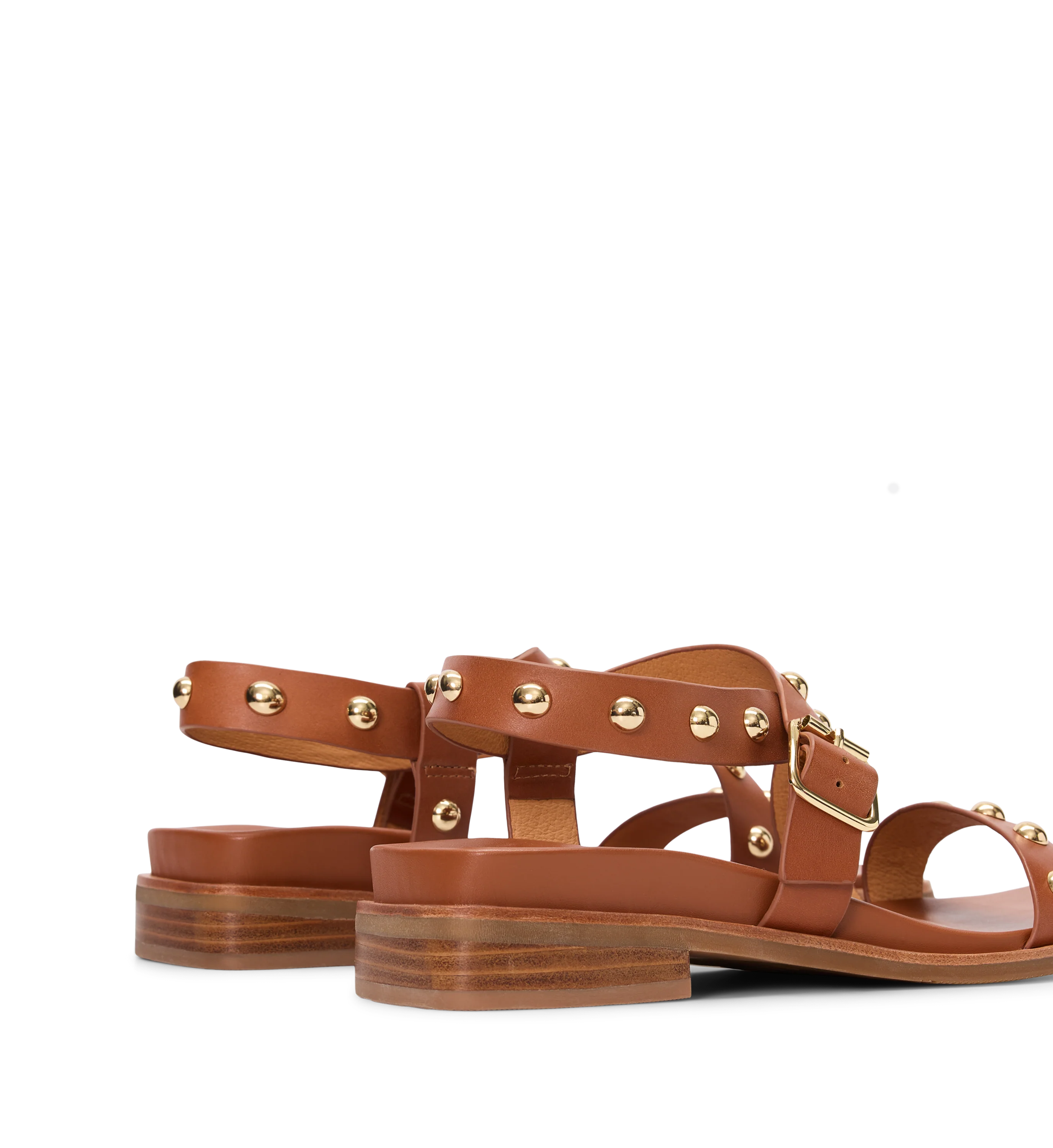 Auk Tan Leather & Hardware Sandals