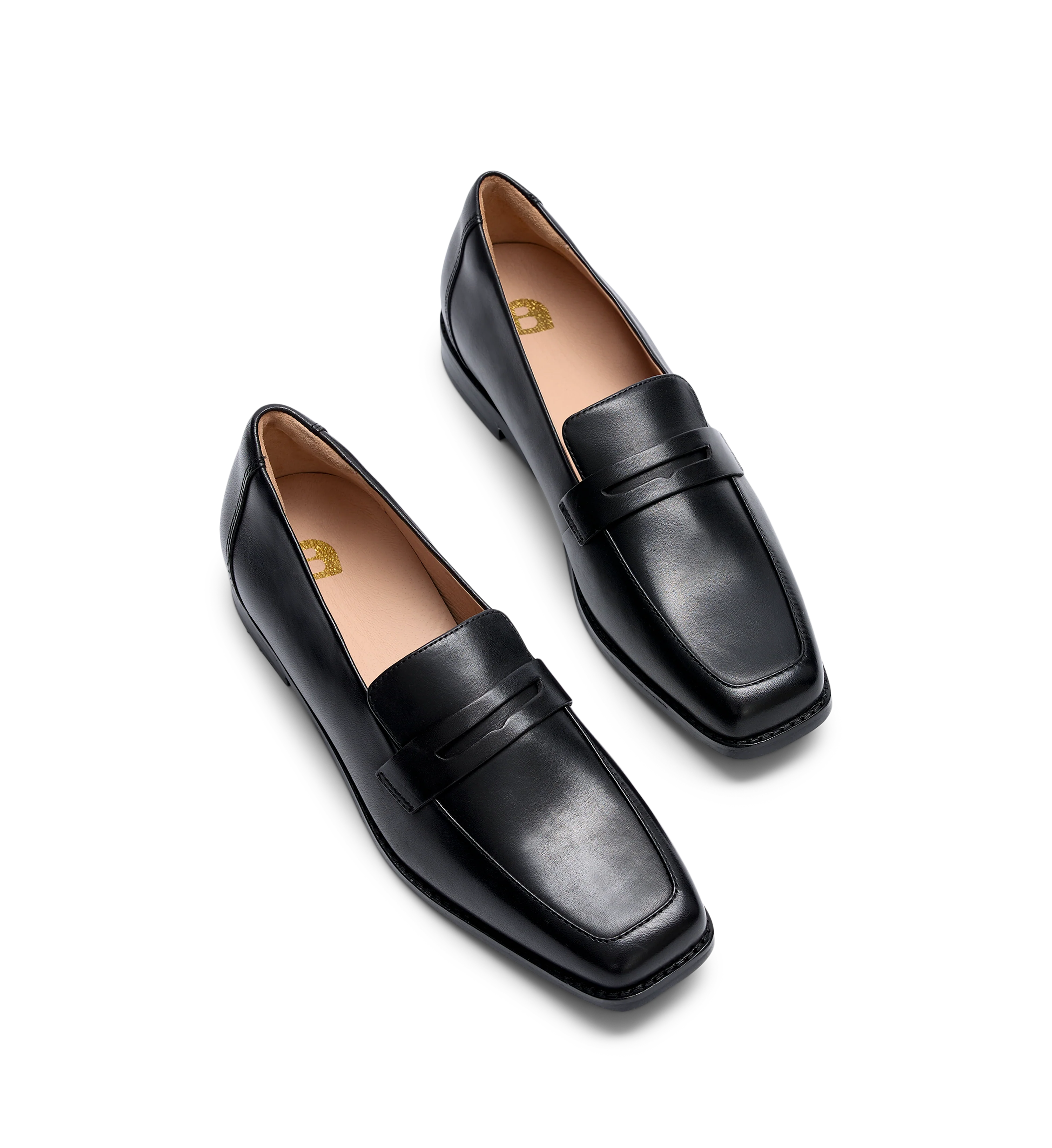Piha Black Leather Loafers