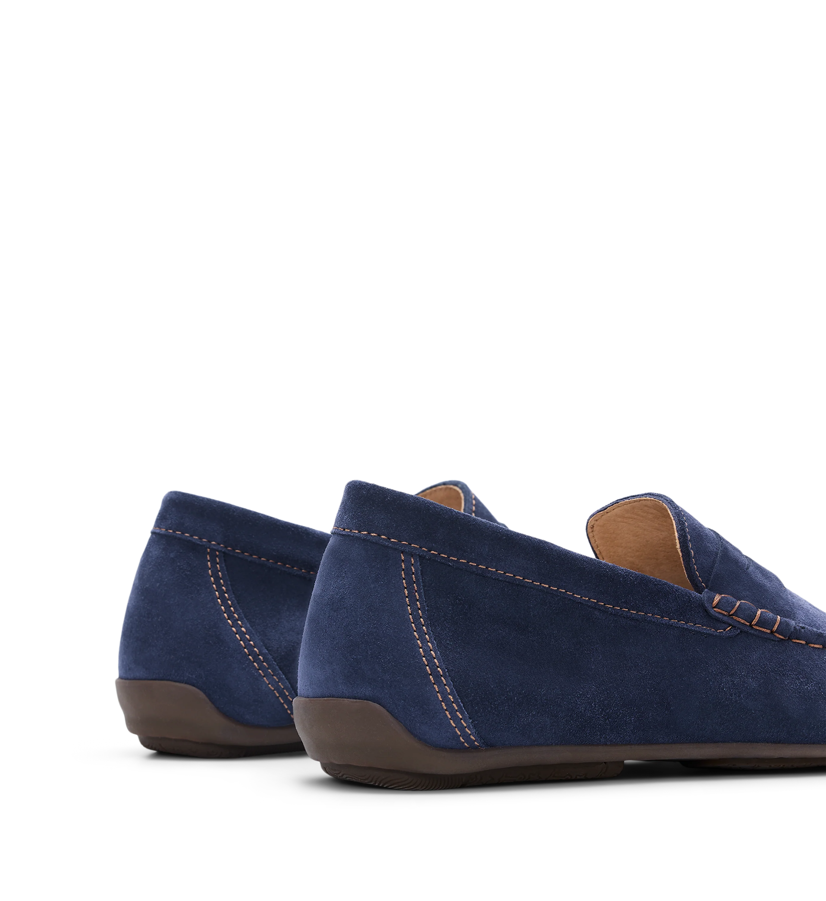 Neon Navy Suede Loafers
