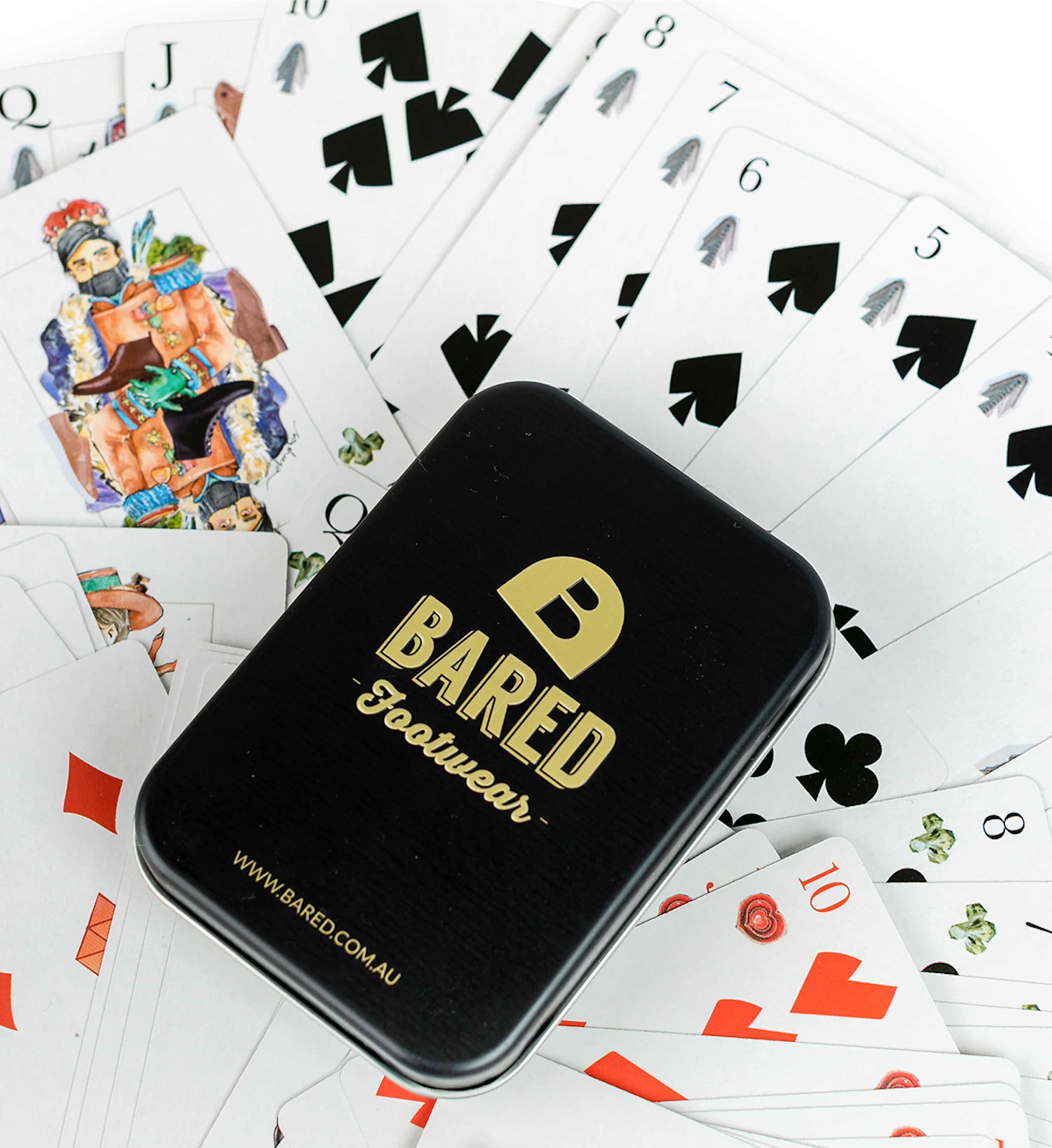 Bared Playing Cards Black & White Games