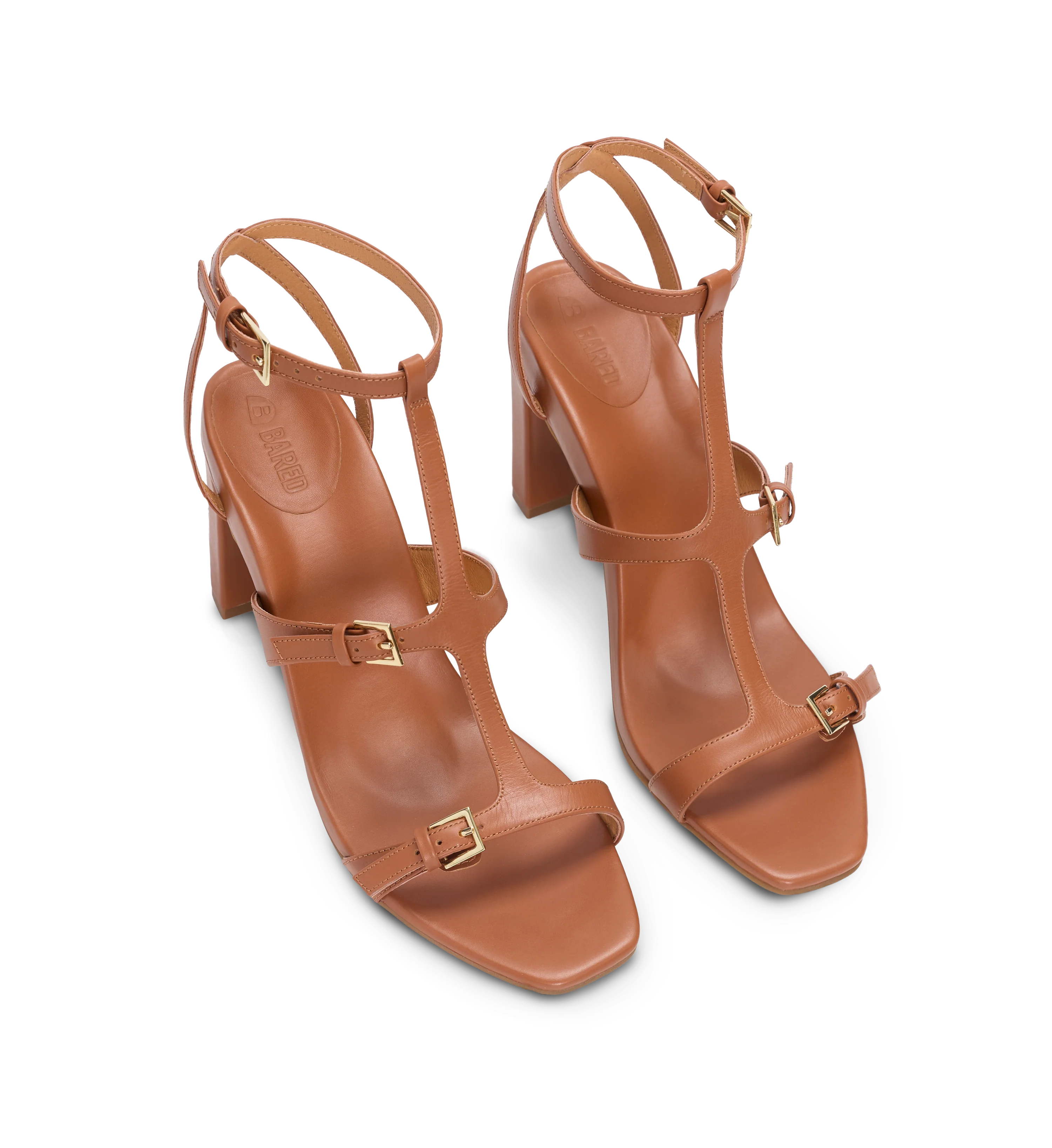 Jayshrike Clay Tan Leather High Heels