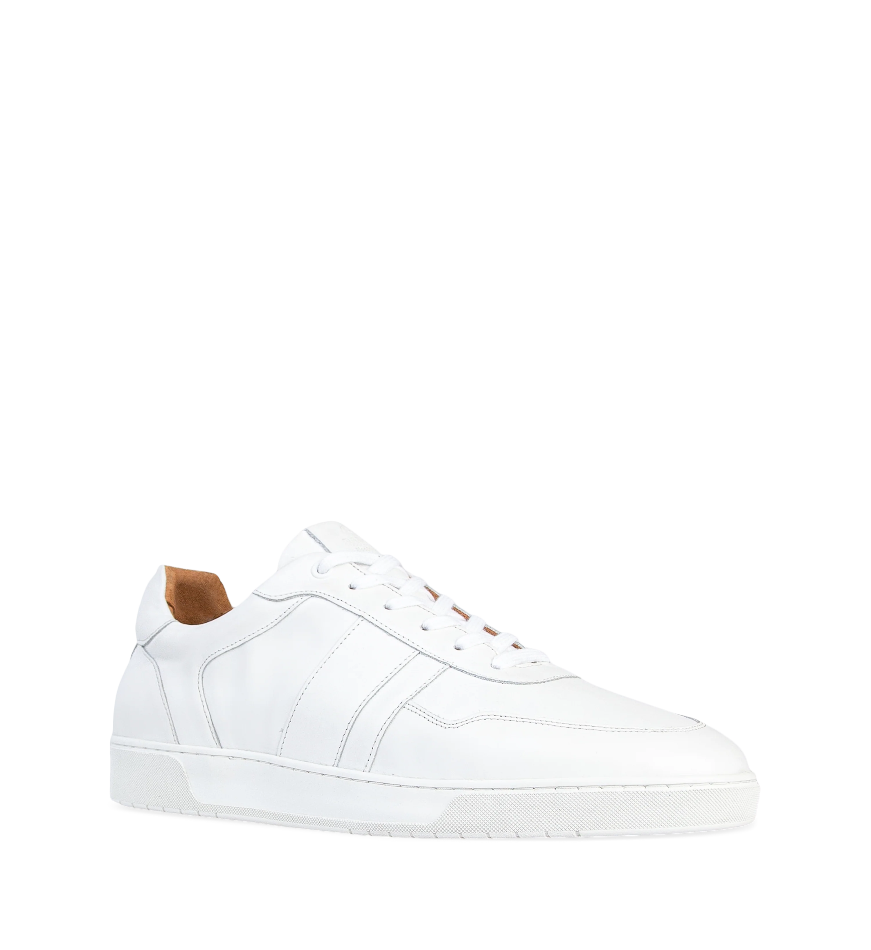 Caesium Clean White Leather Sneakers