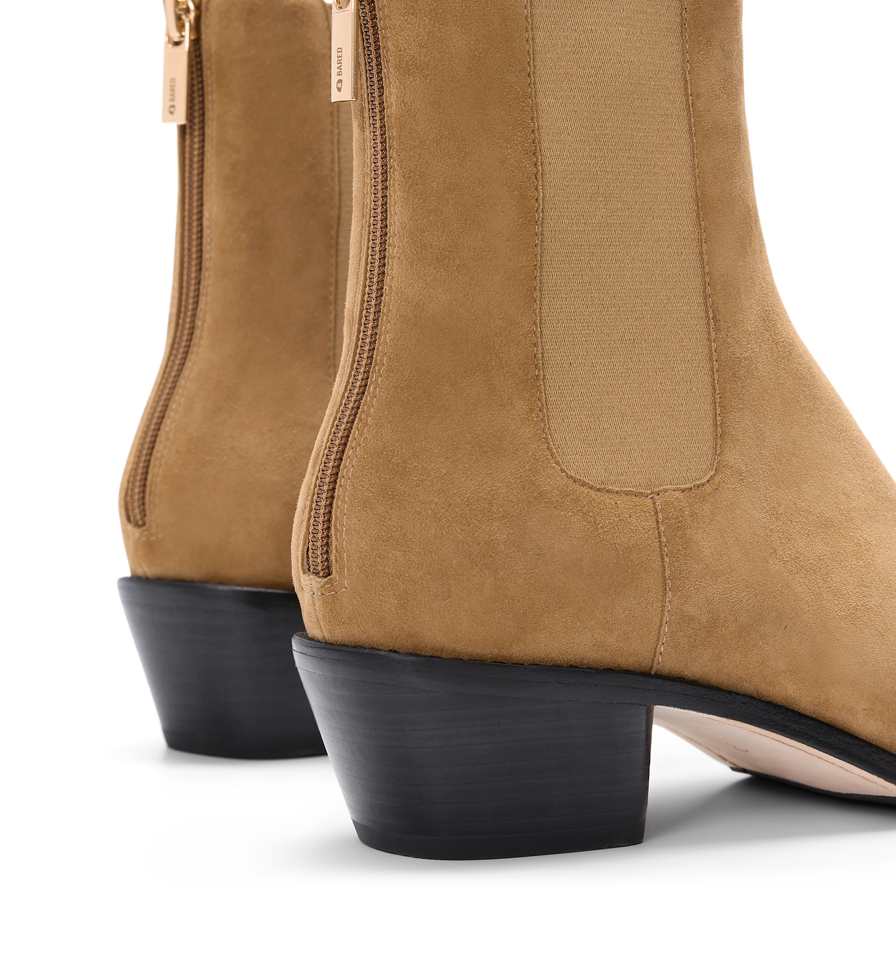 Vini Camel Suede Heeled Boots