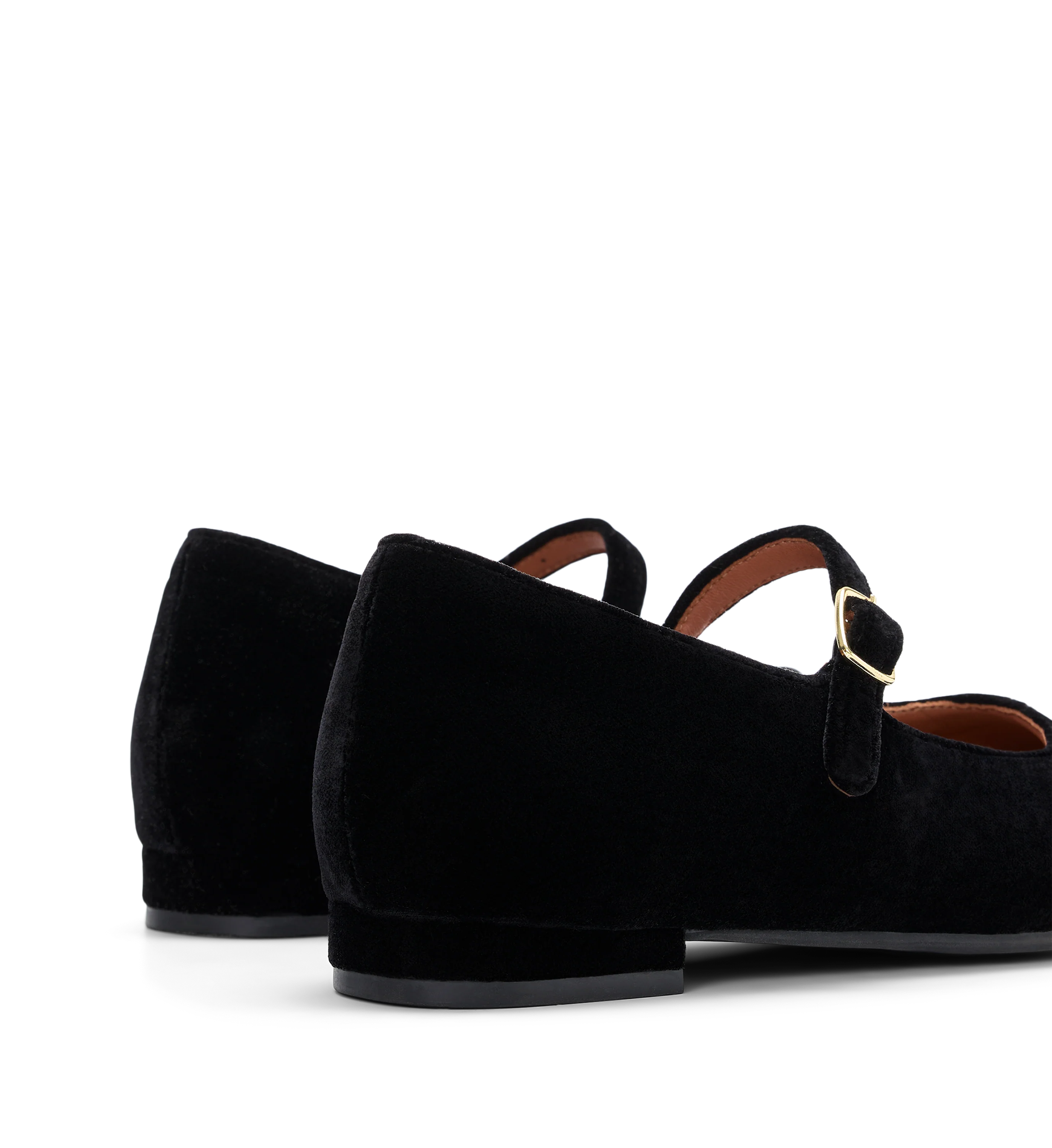 Whydah Black Velvet Ballet Flats