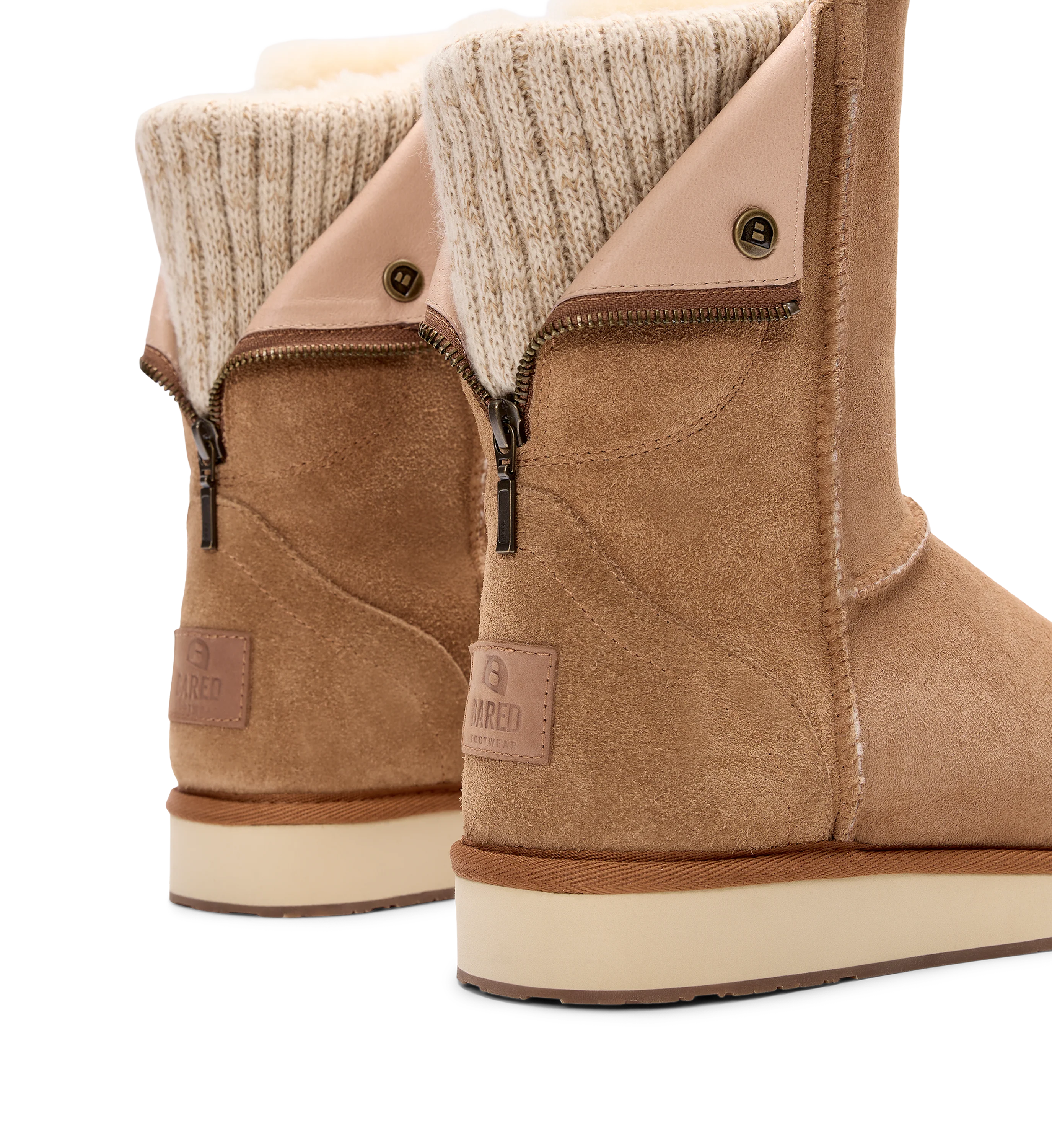 Gosling Knitted Home Boot Chestnut Sheepskin Slipper Boots