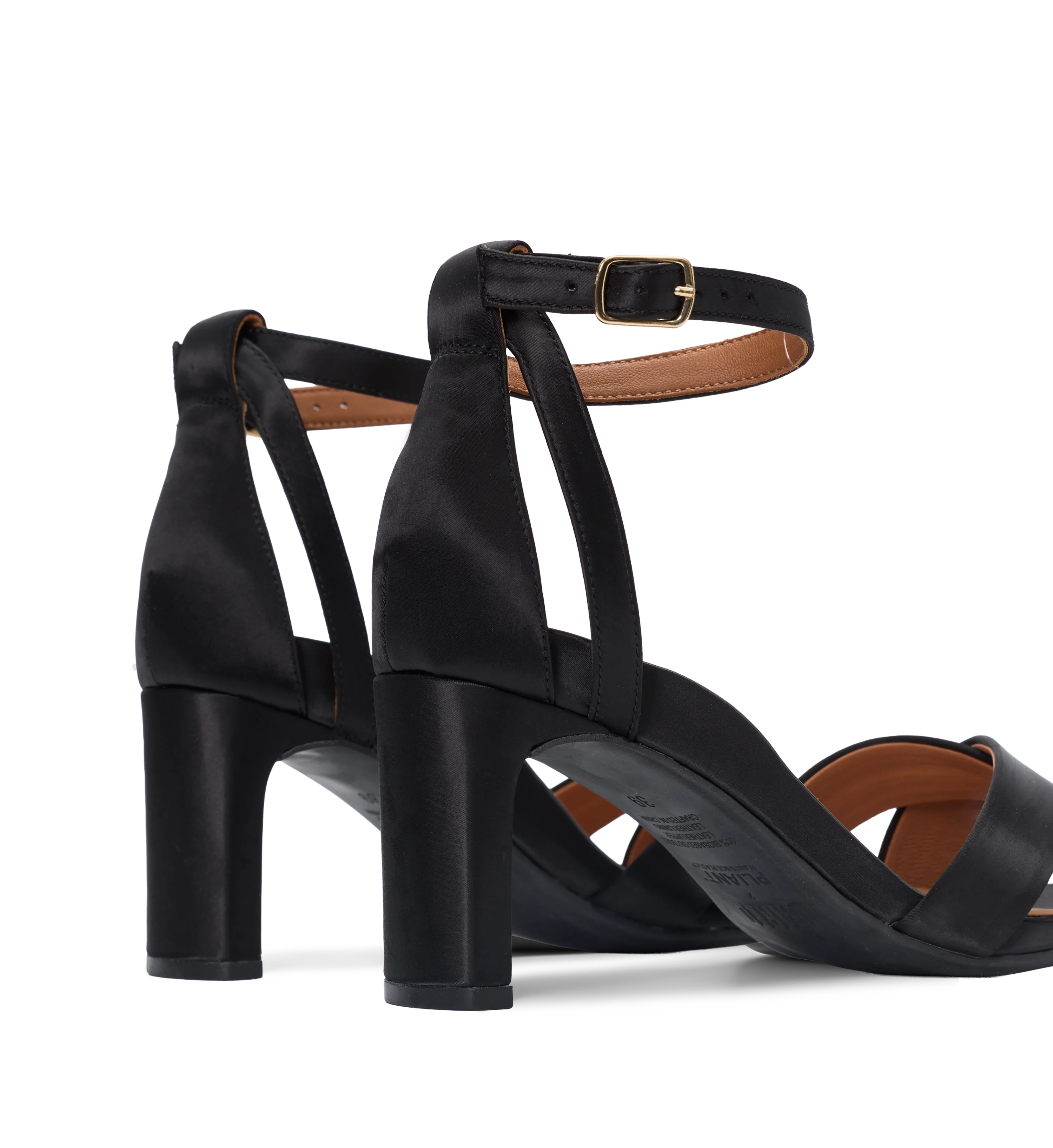 Nuthatch Black Satin High Heels