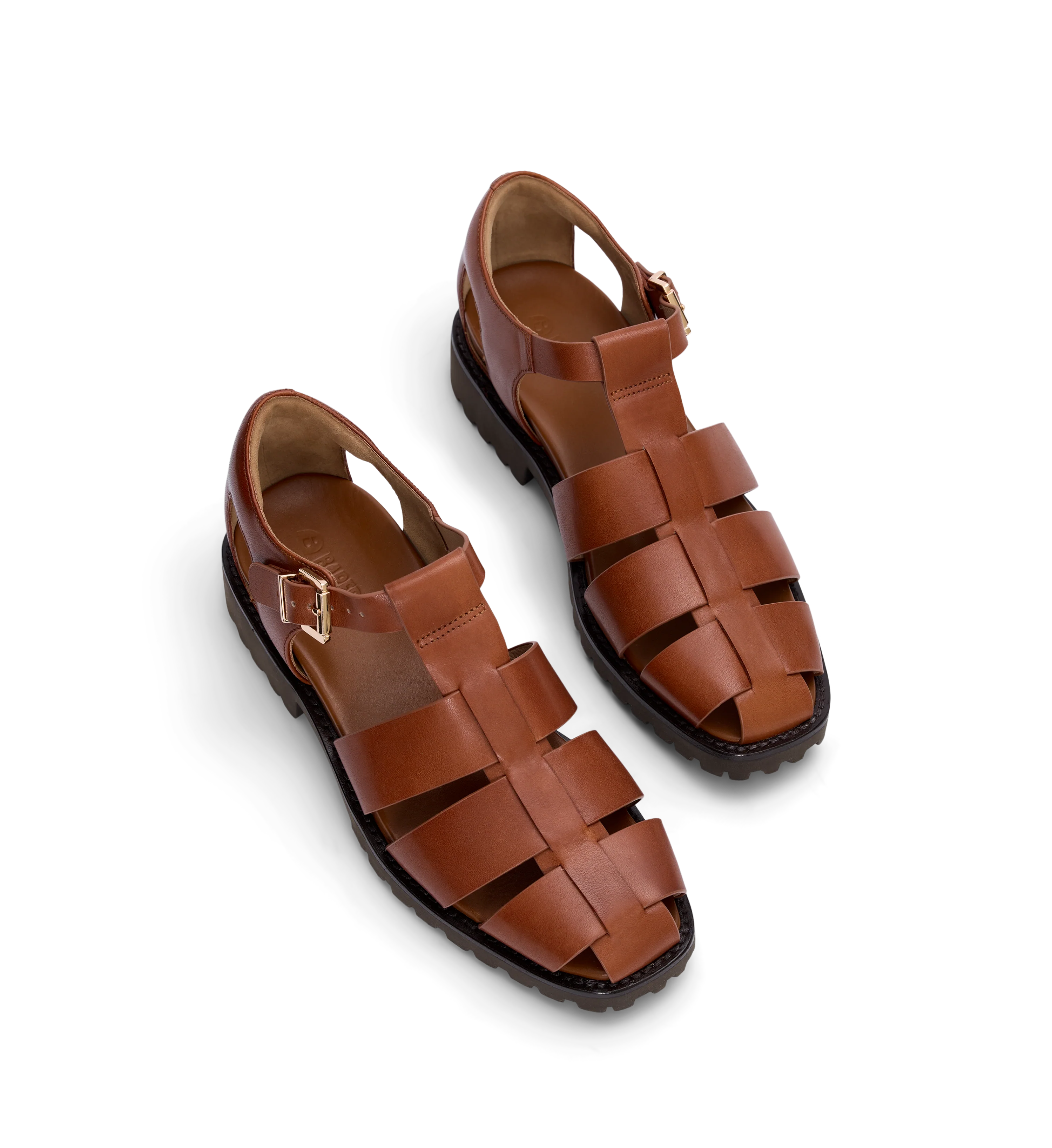 Crossbill Tan Leather Chunky Sandals