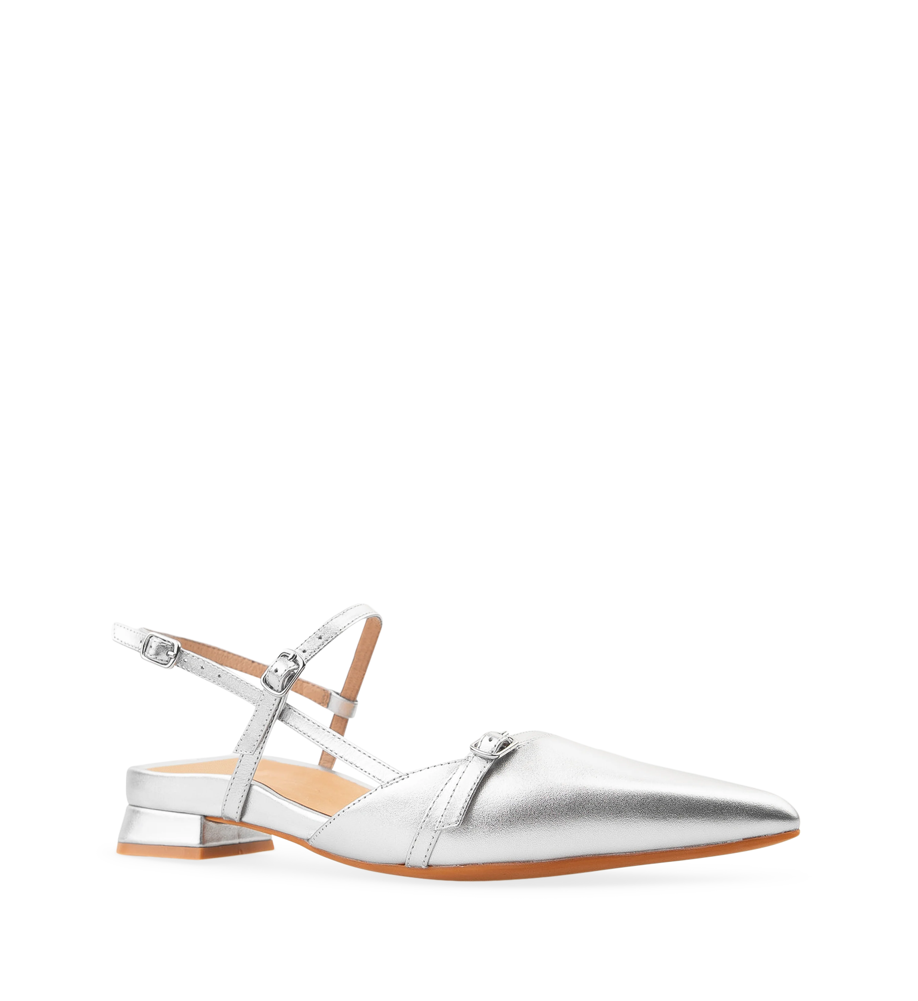 Firecrown 2 Silver Leather Flats