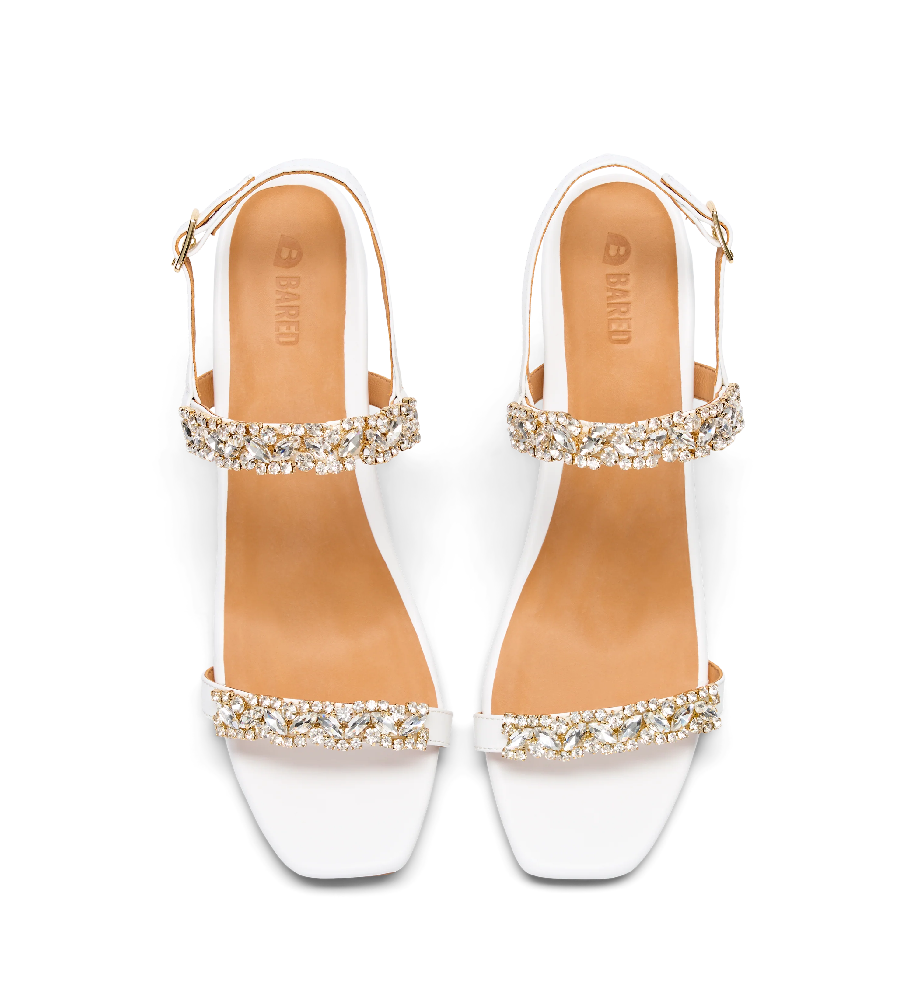 Chilia White Leather & Hardware High Heels