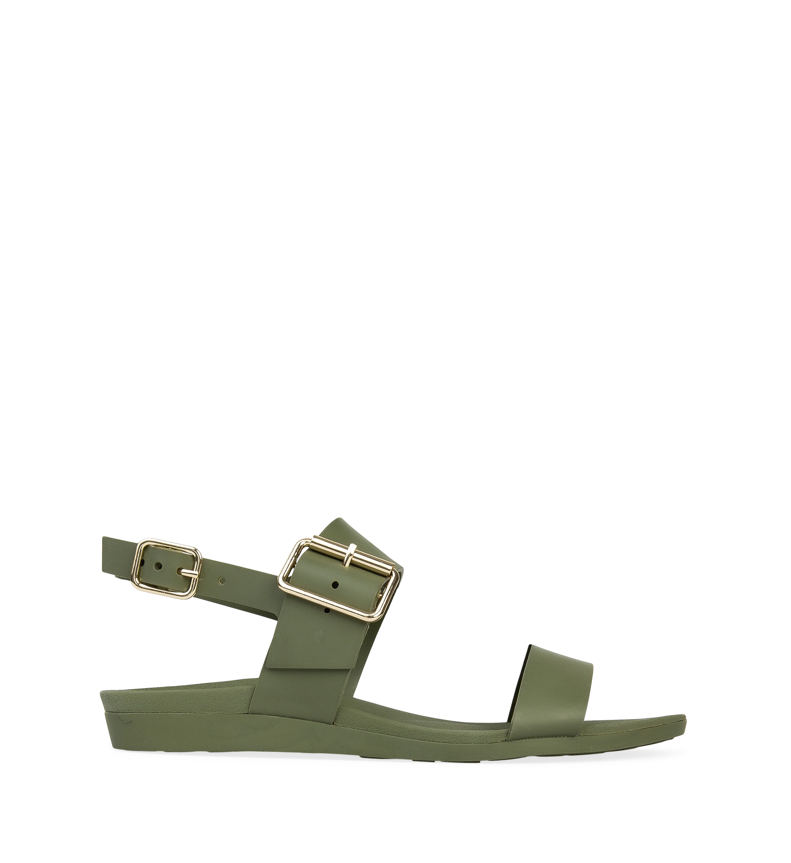 Sanderlings Olive Rubber Flat Sandals