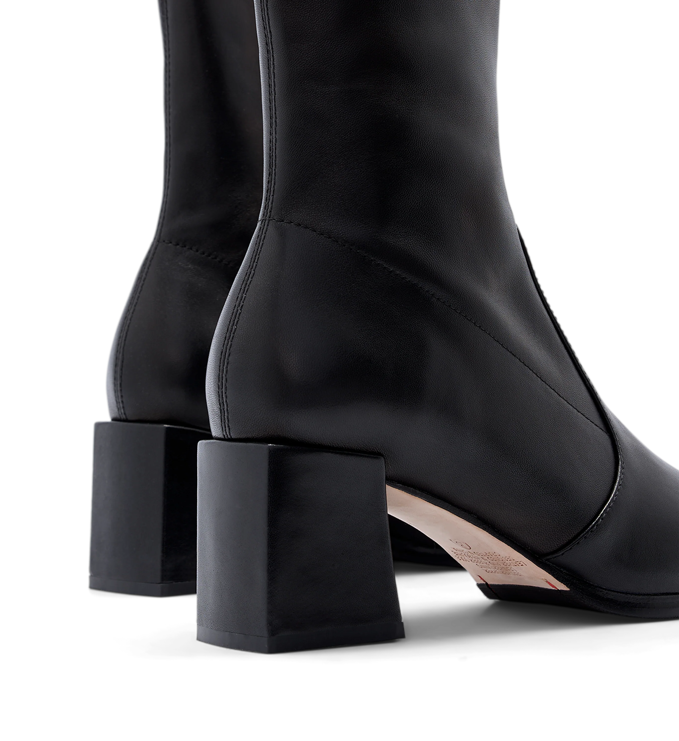 Nightingale Black Leather Heeled Boots