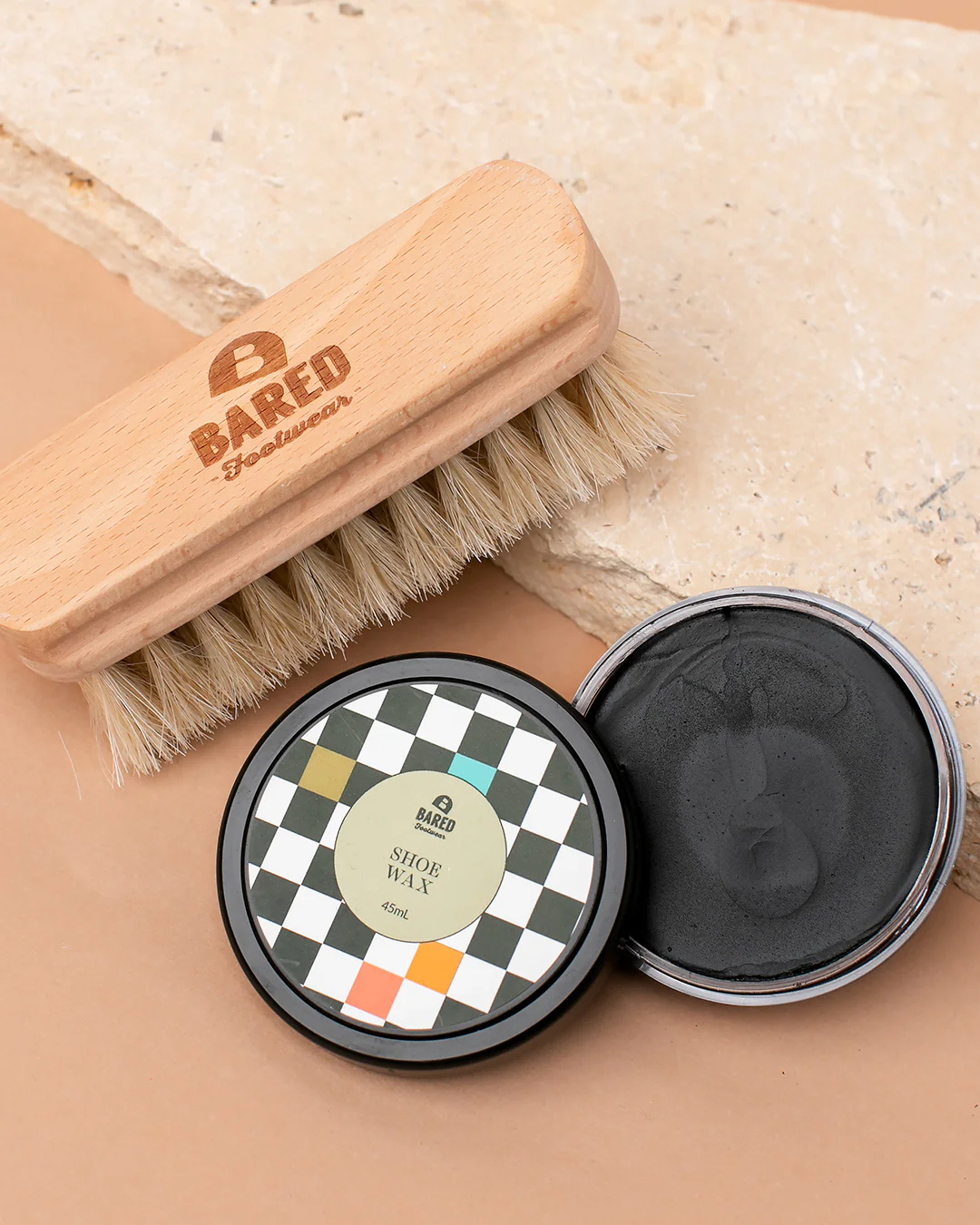 Bared Shoe Wax Black Polish