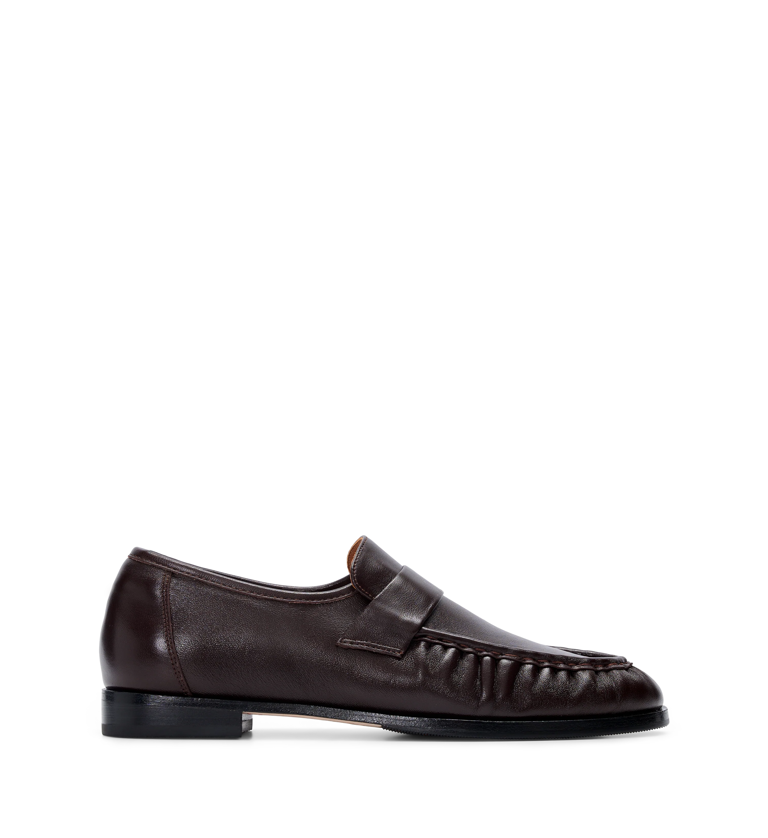 Chauna Chocolate Brown Leather Loafers