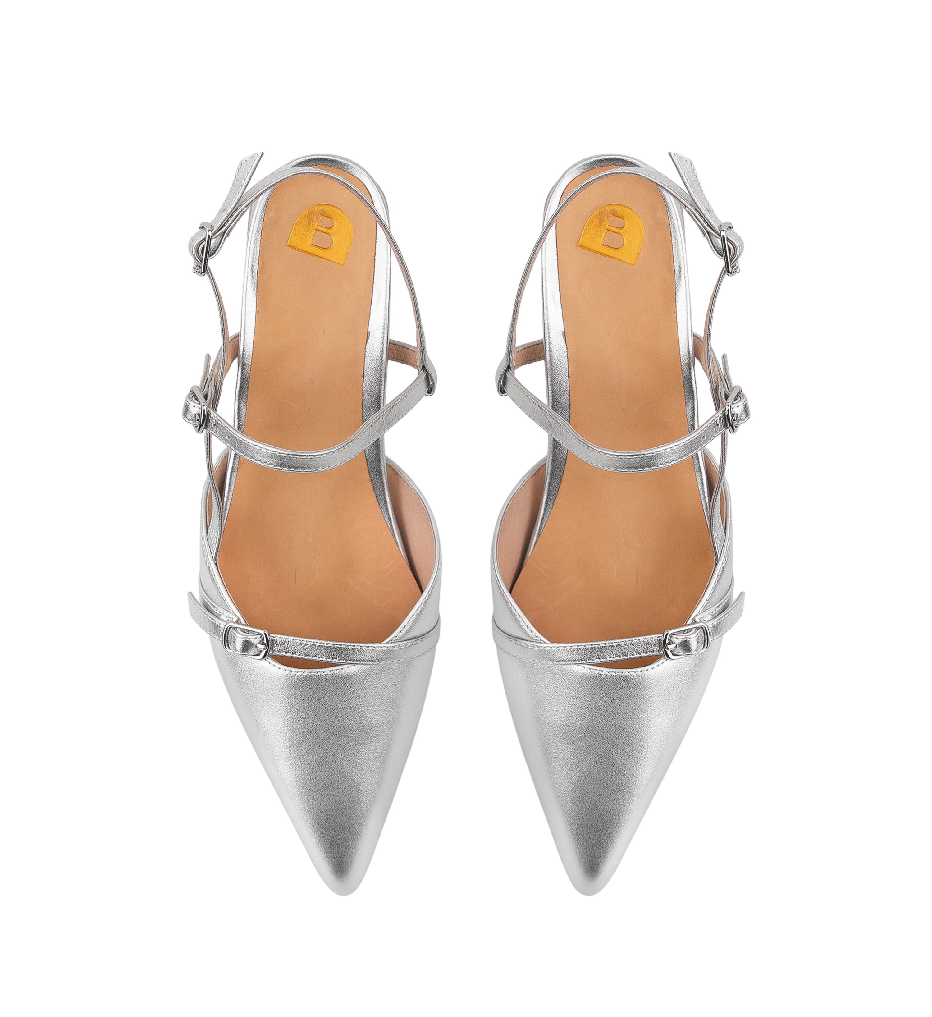 Firecrown 2 Silver Leather Flats