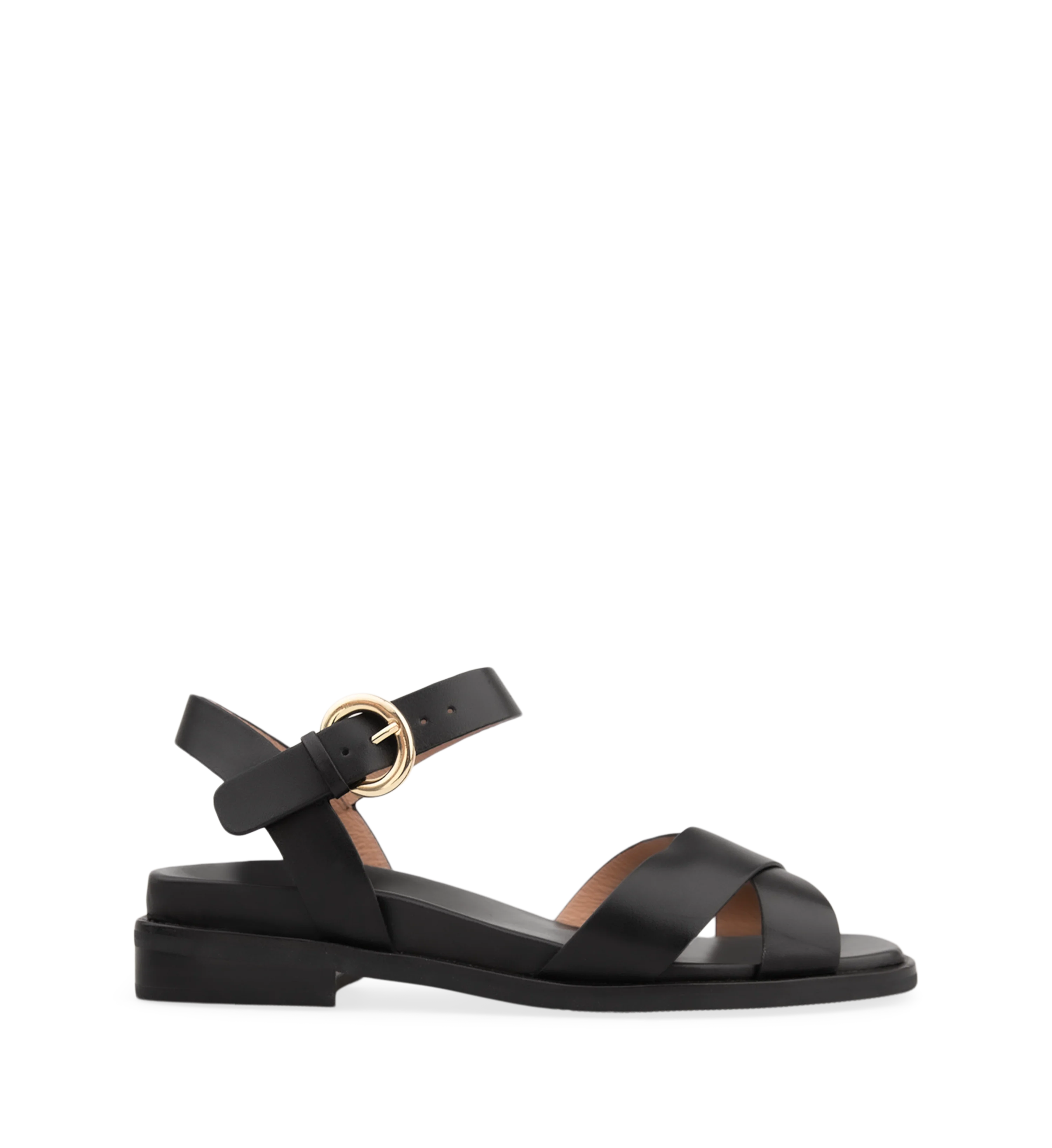Tyrannulet Black Leather Sandals