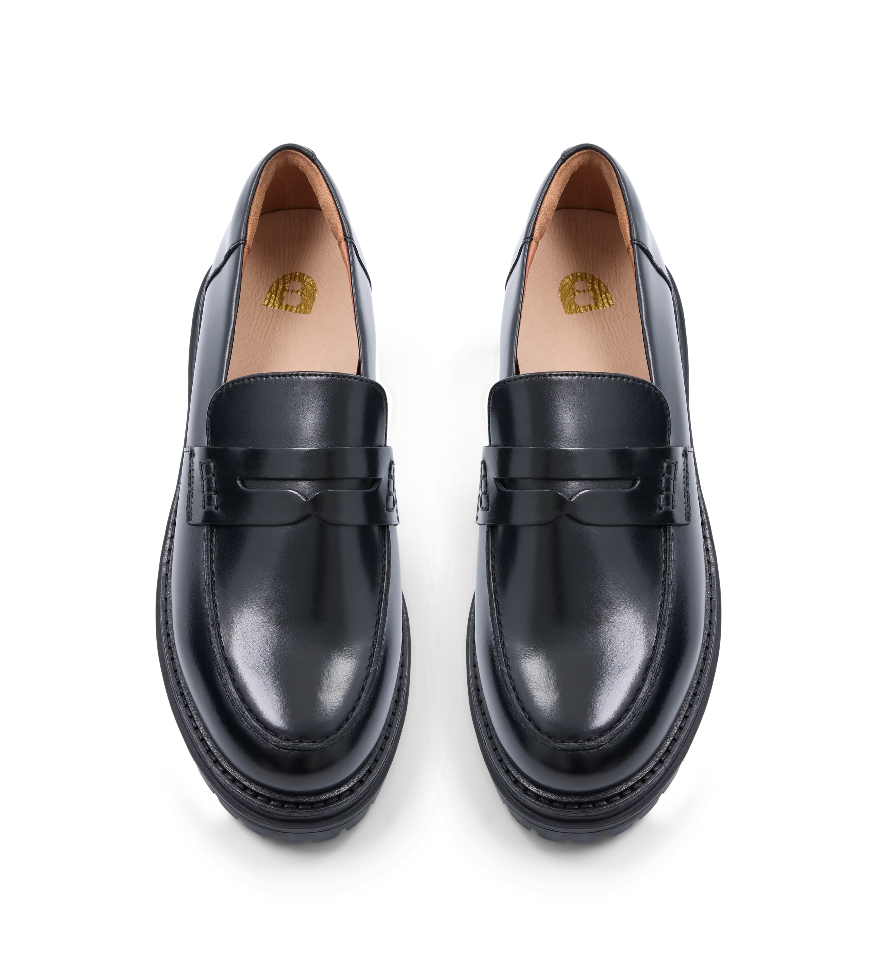 Wedgebill Black Boxed Leather Loafers