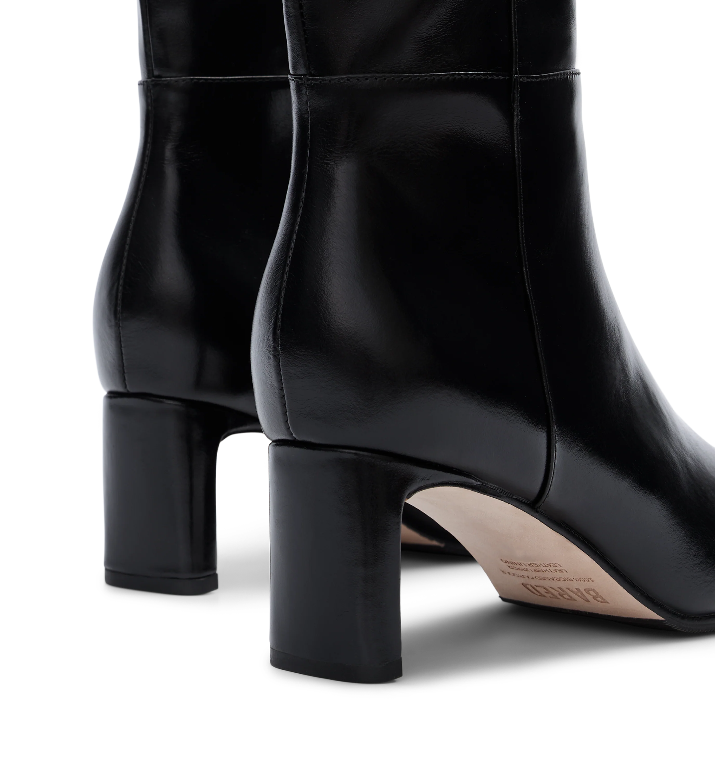 Cacique Black Boxed Leather Knee High Boots