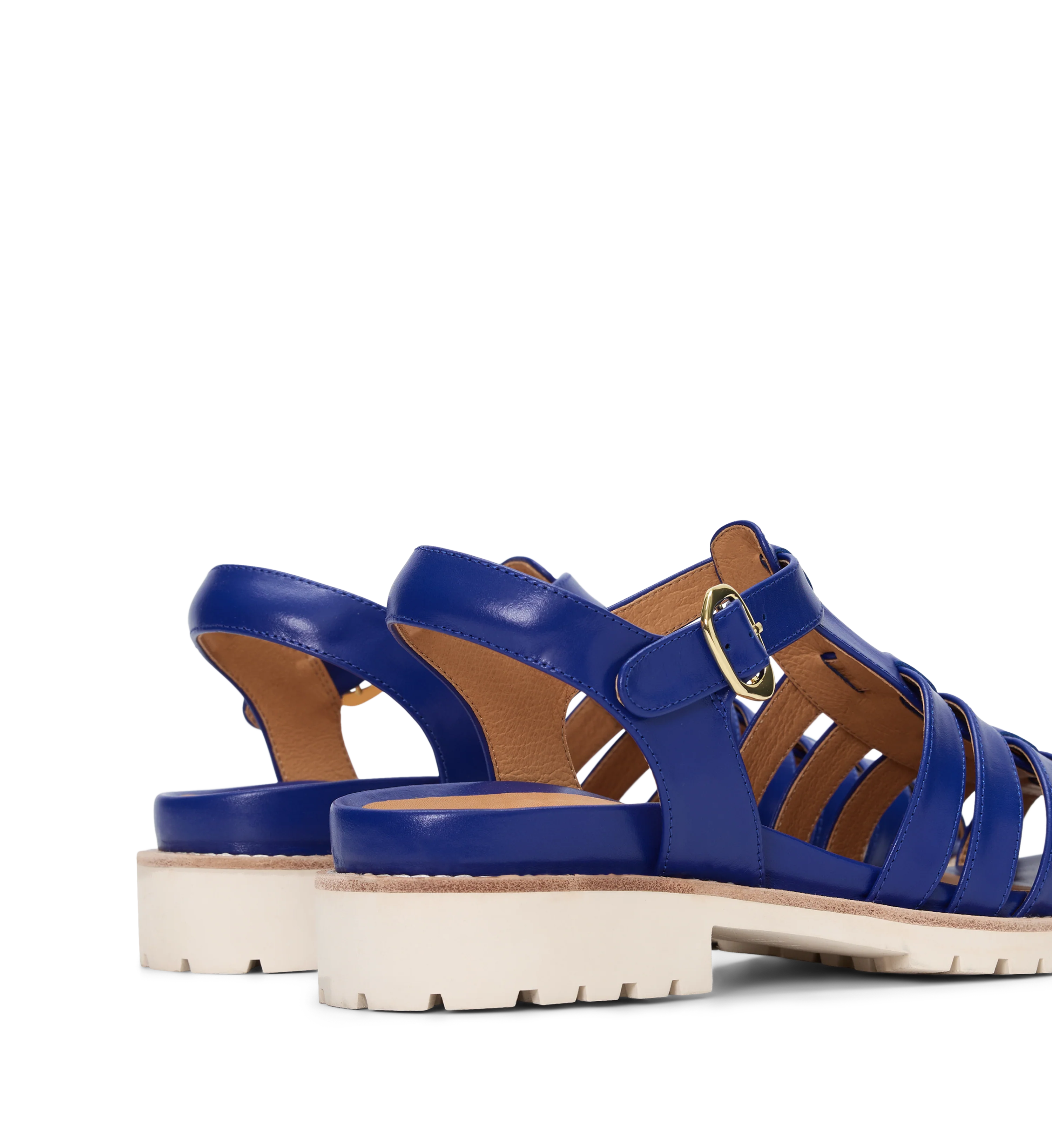 Bittern Electric Blue Leather Casual Flats