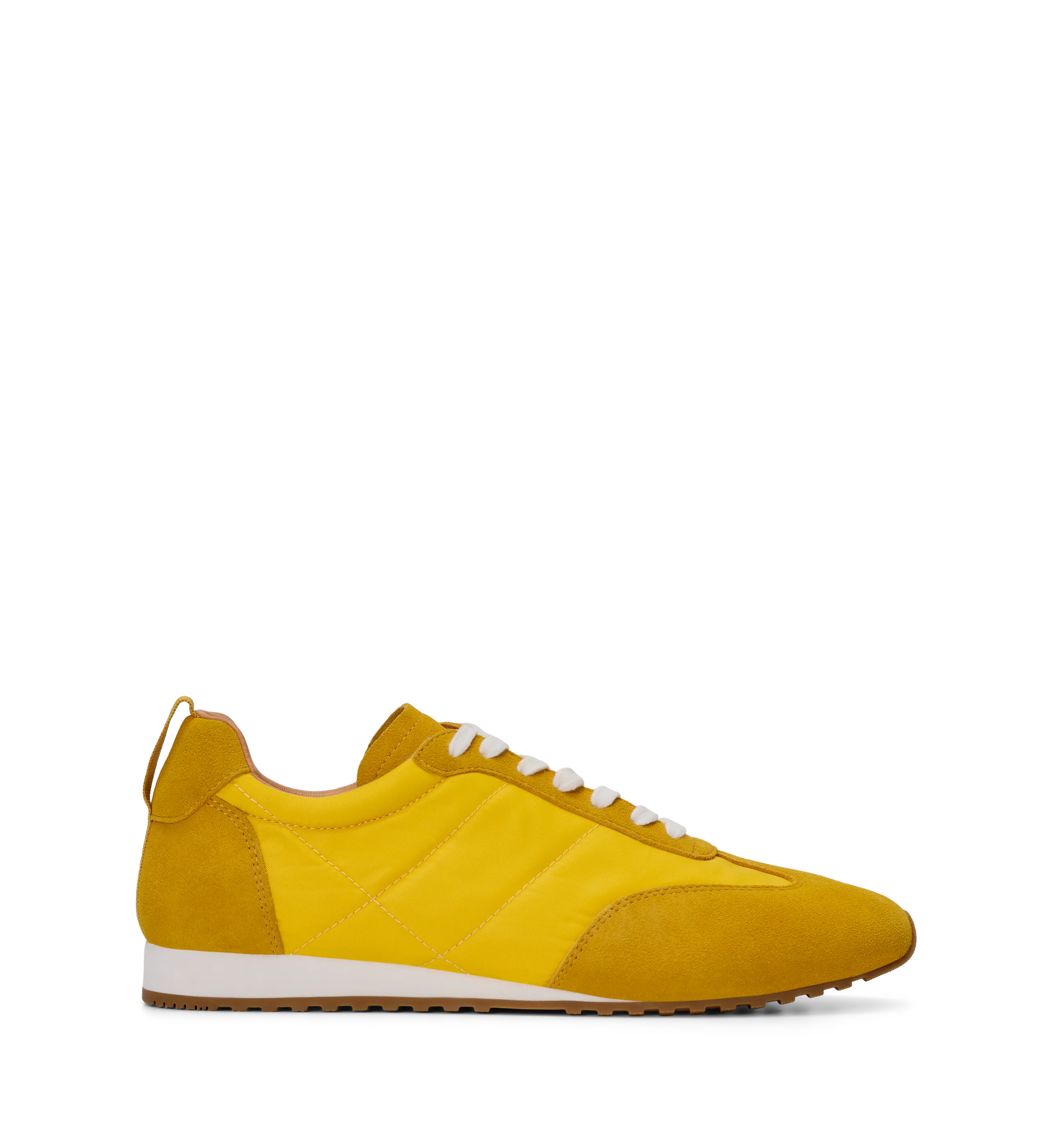 Gavia Mustard Ripstop & Suede Sneakers