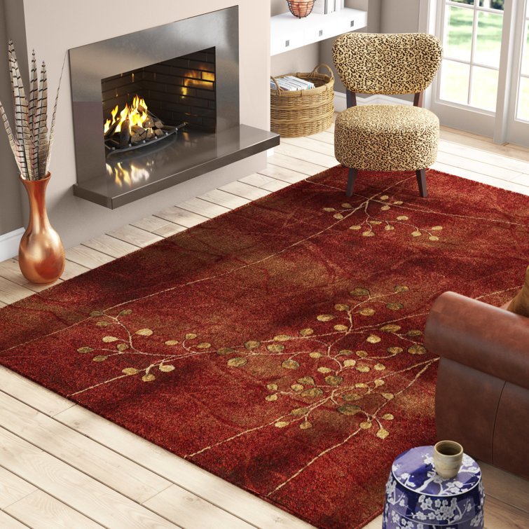 Myron Flame Red/Brown Rug
