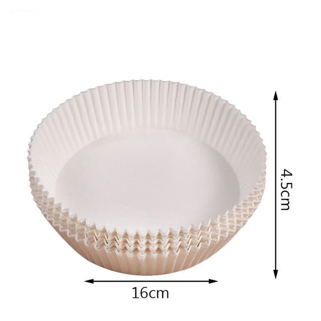 Air Fryer Disposable Paper Liner, Non-stick Disposable Air Fryer Liners, Baking Paper for Air Fryer Oil-proof, Water-proof, Parchment for Baking Roasting Microwave