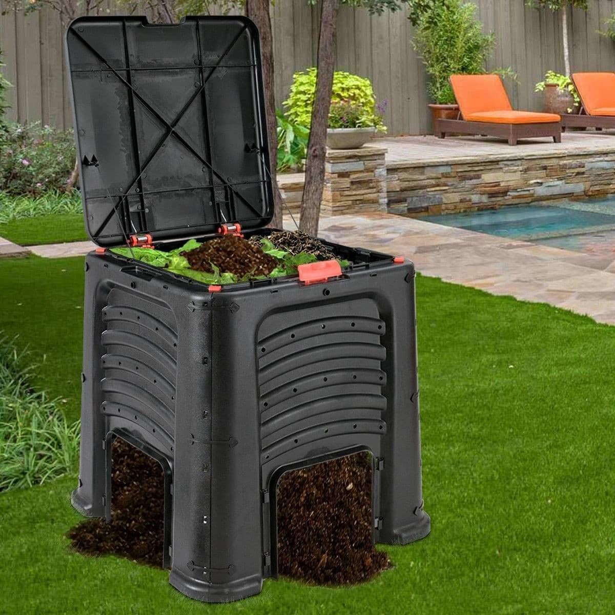 115 Gallon Garden Compost Bin Grass Food Trash Fertilizer Barrel