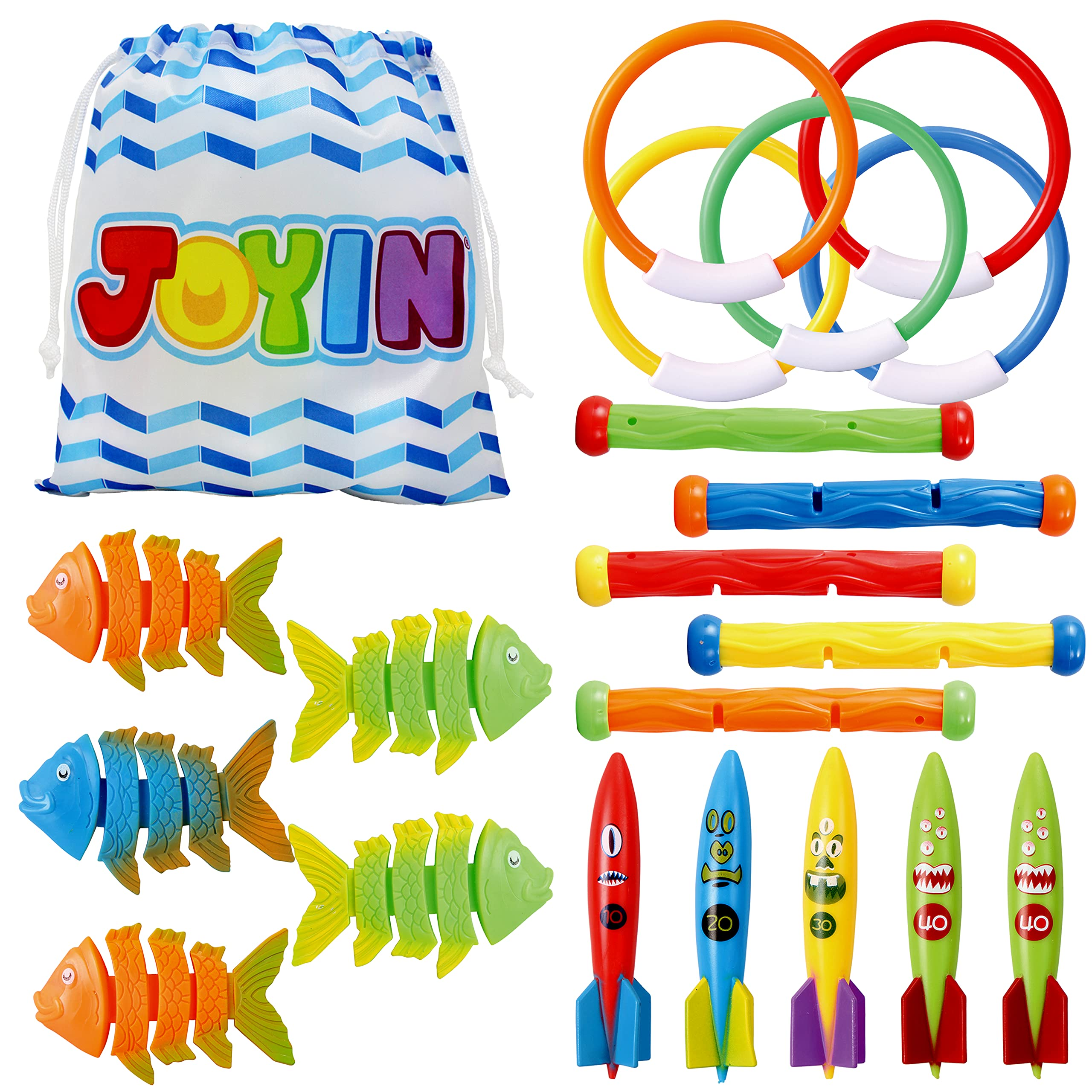 Clearance - 20 Pcs Diving Pool Toys Set