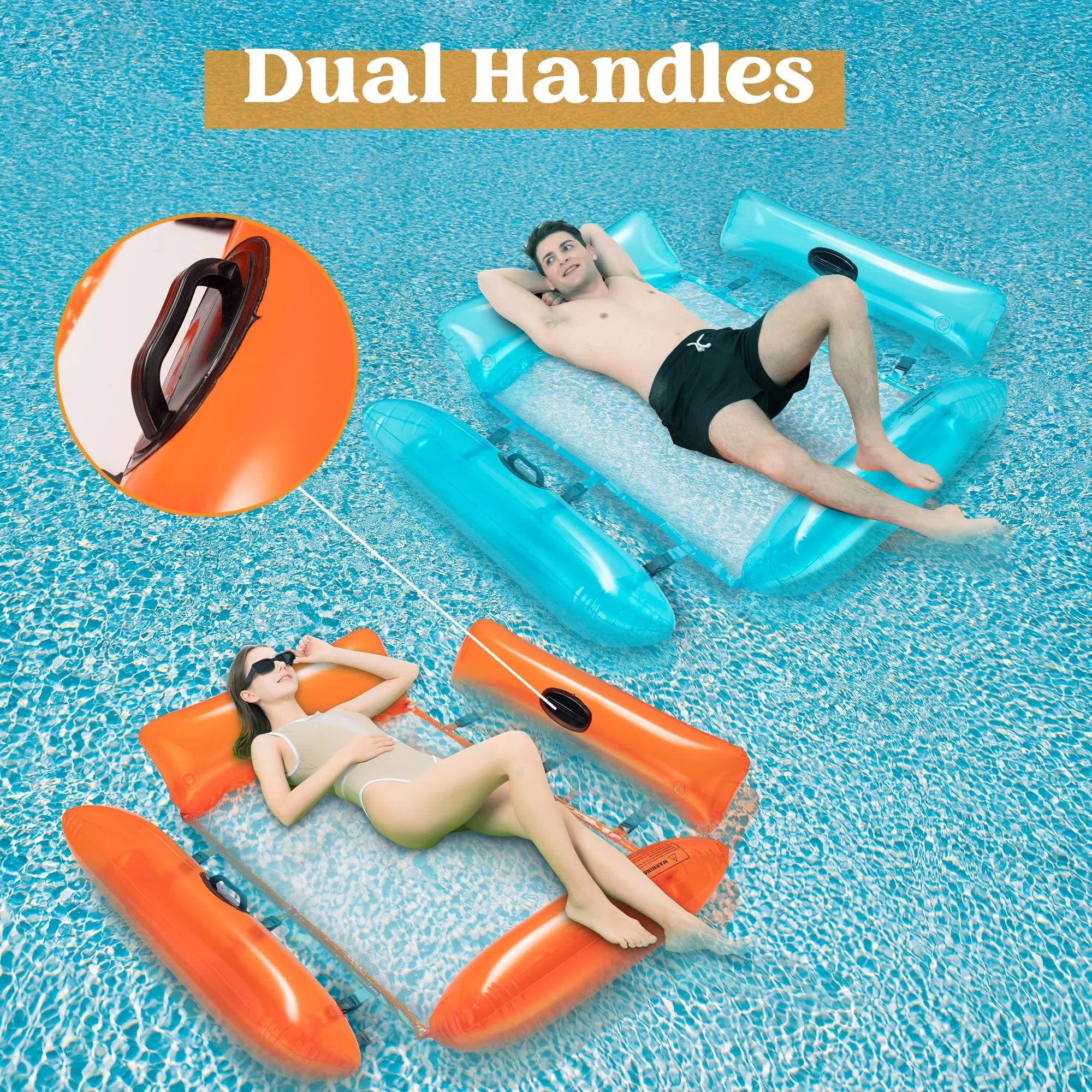 Clearance - Pool Floats Hammock with Side Arms, 2 Pack