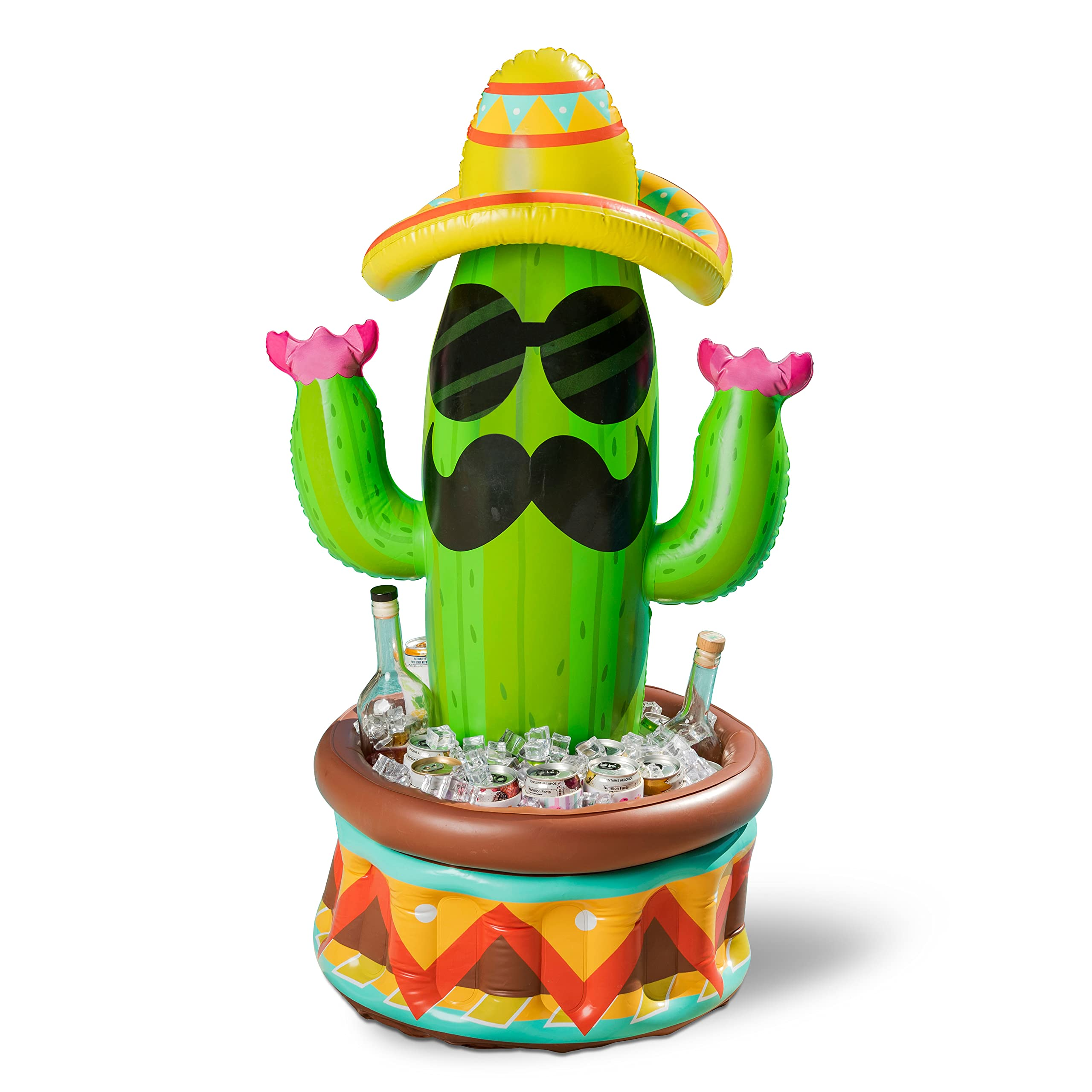 Clearance - Inflatable Cactus Cooler With Sombrero