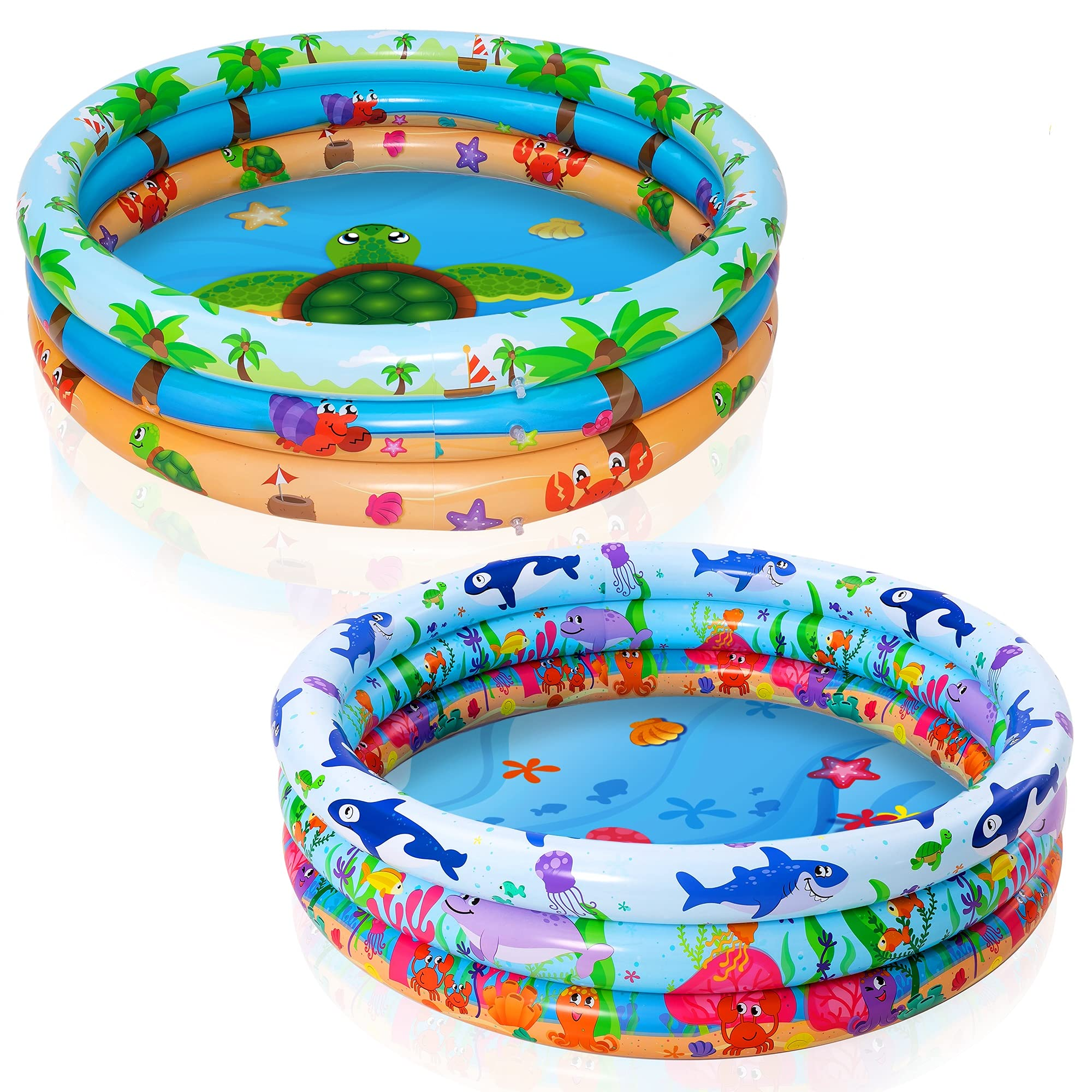 clearance sale - Beach Inflatable Kiddie Pool, 2 Pieces