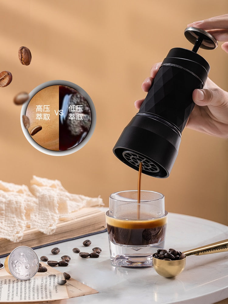 Italian coffee machine portable household small one-hand press manual espresso powder coffe maker  espresso maker