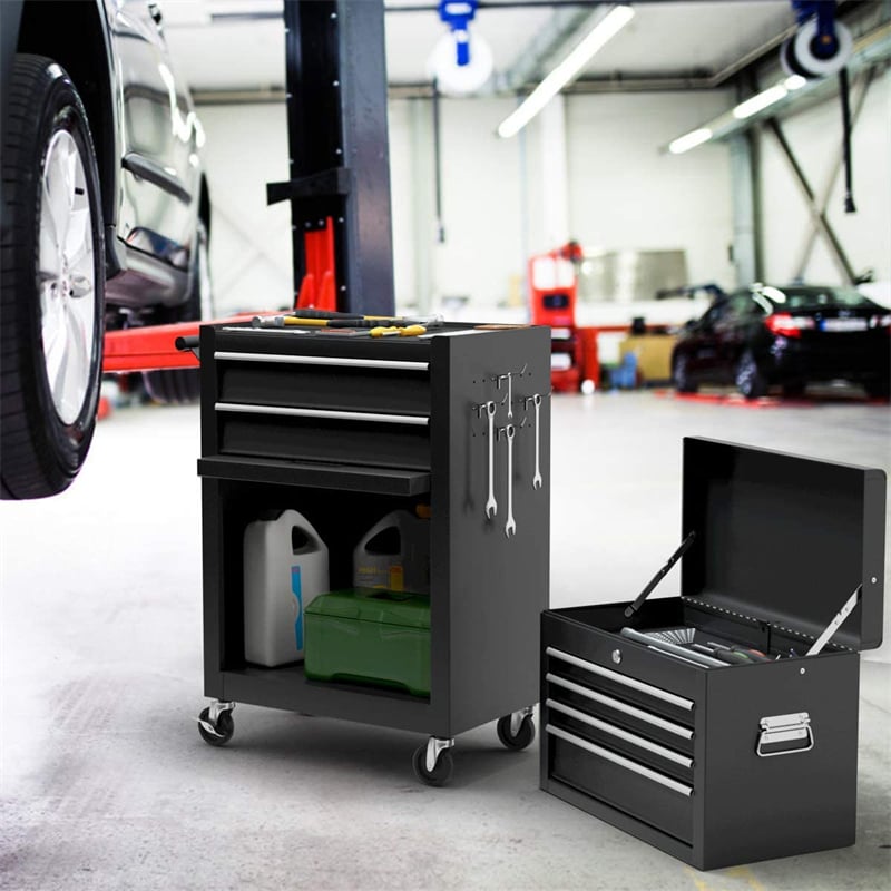 Rolling Tool Chest Removable Tool Storage Cabinet with 6 Sliding Drawers