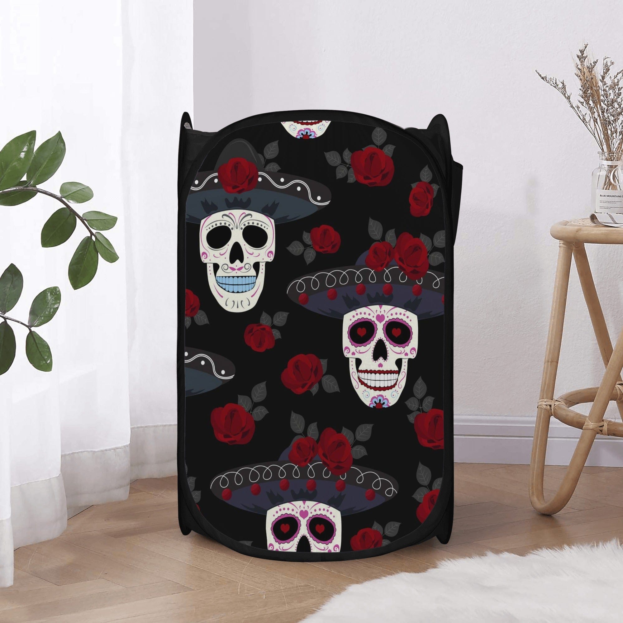 Mexican Hat Sugar Skull Laundry Hamper