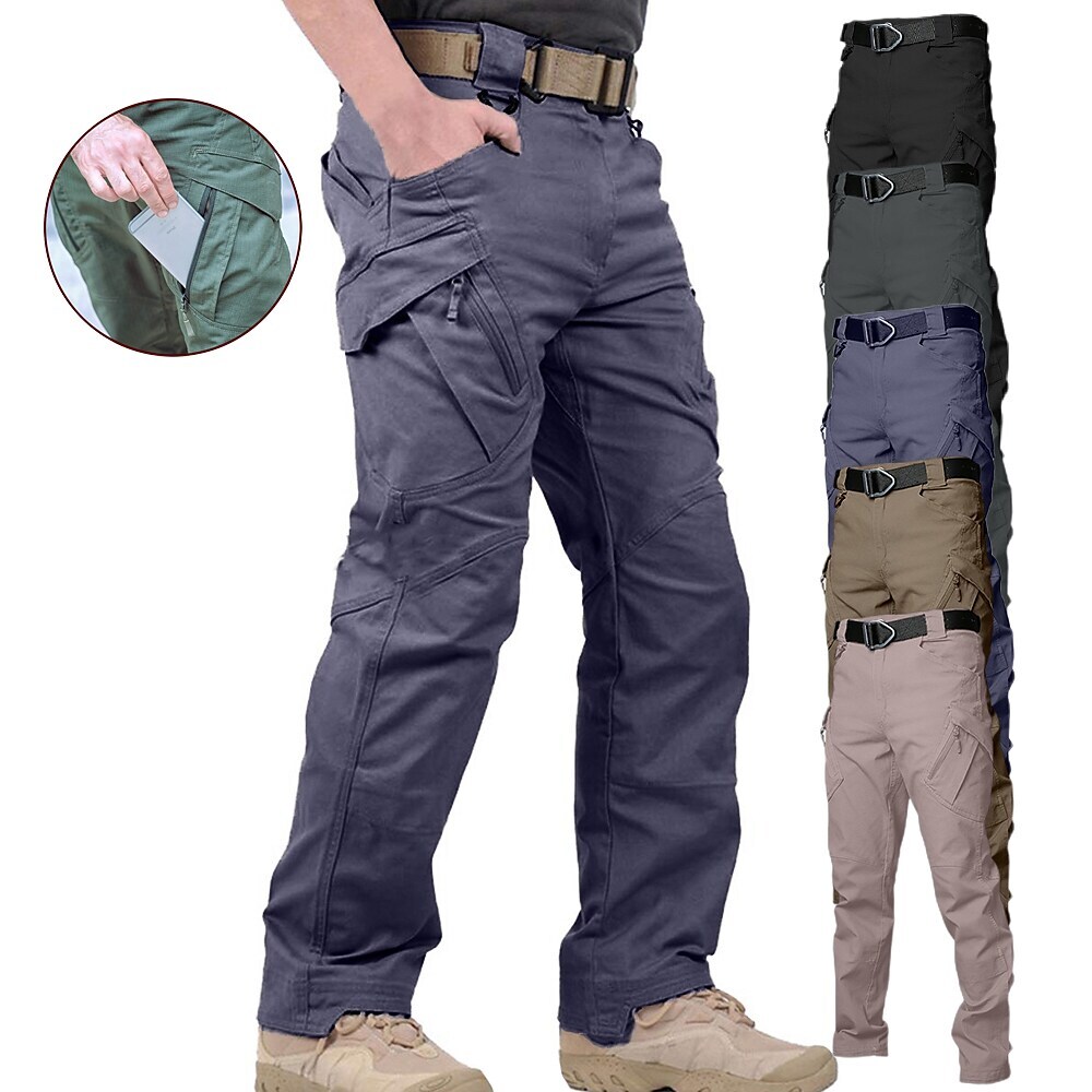 Men's Cargo Pants Hiking Pants Trousers Tactical Pants Summer Outdoor Waterproof Breathable Quick Dry Multi Pockets Bottoms 9 Pockets black. Army Green Hunting Fishing Climbing