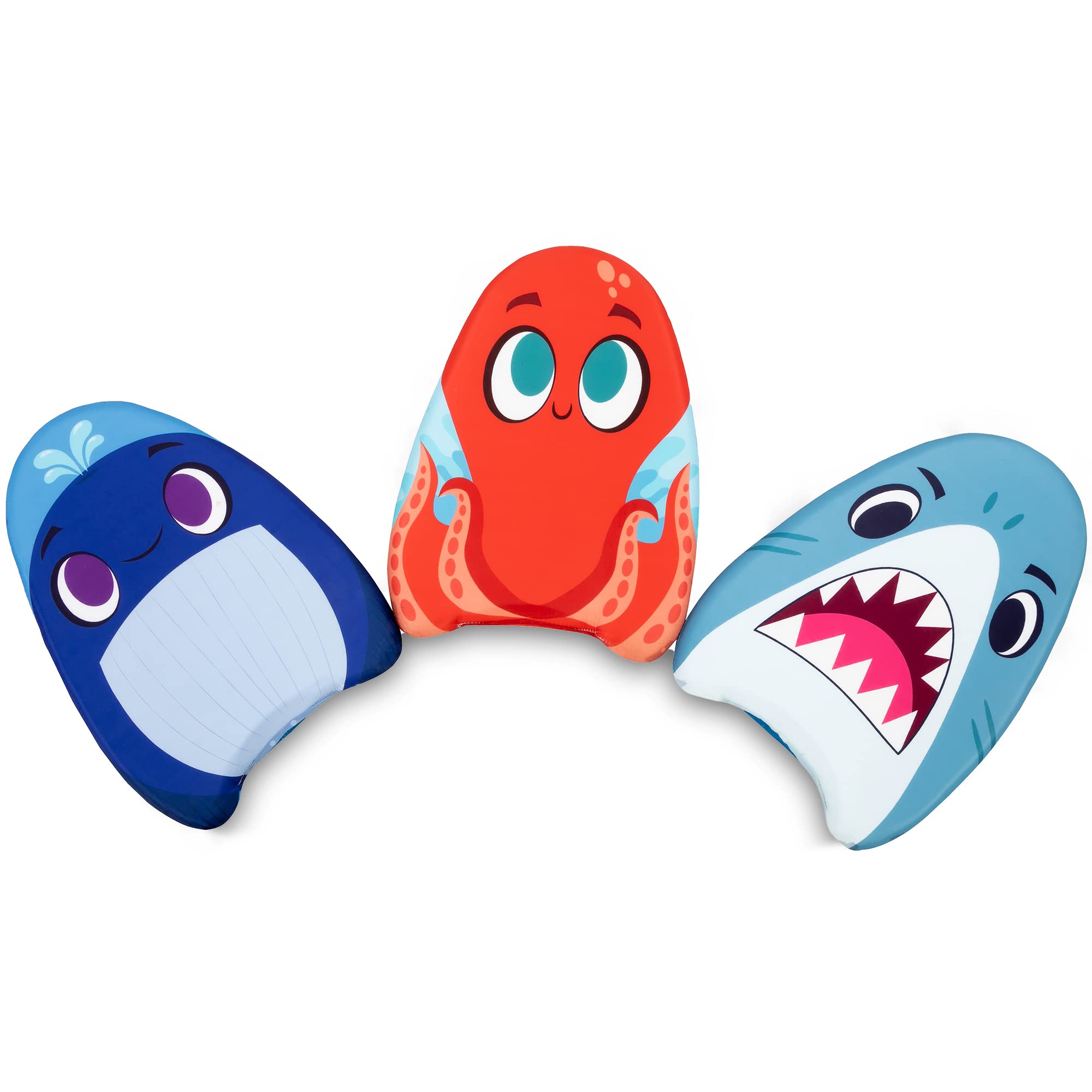 Clearance - 3 Pack Learn-to-Swim Kickboard, Whale, Shark, & Octopus