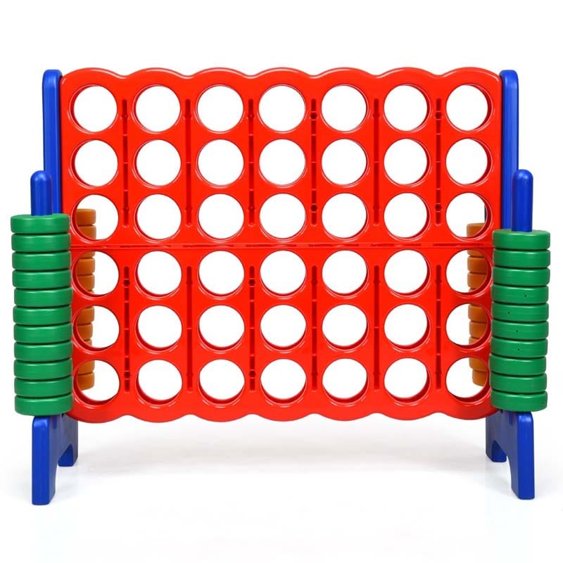 4-to-Score Giant Game Set with 42 Jumbo Rings & Quick-Release Slider