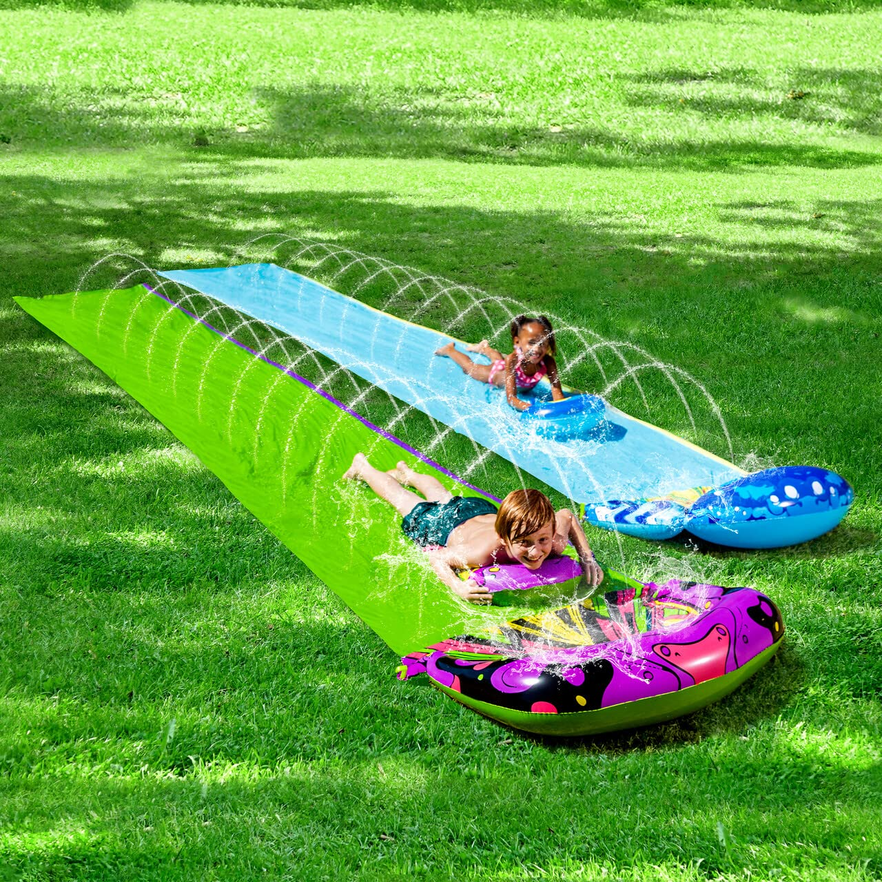 Clearance - Lawn Water Slides with Board 2 Pack