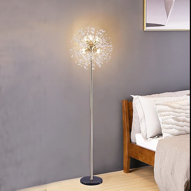Elegant Floor Lamp Dandelion Floor Lamp Luxury Bedroom Bedside Lamp Vertical Living Room Study Marble Lamps Modern Reading Light