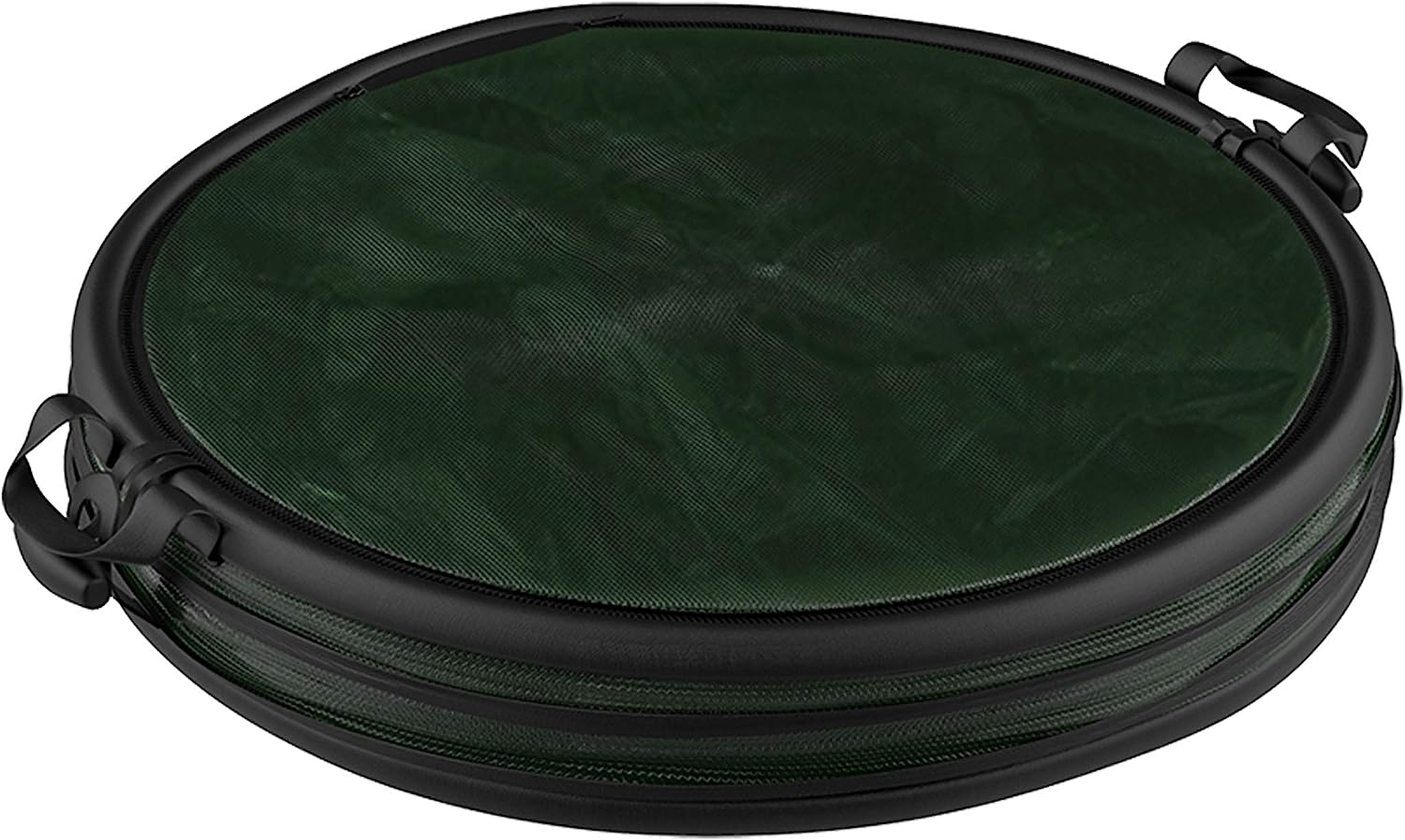 Collapsible Trash Can- Pop Up 33 Gallon Trashcan for Garbage With Zippered Lid By Wakeman Outdoors -Ideal for Camping Recycling and More (Green)