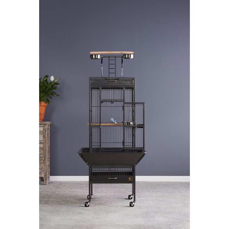 Bremer Steel Play Top Floor Bird Cage with Wheels